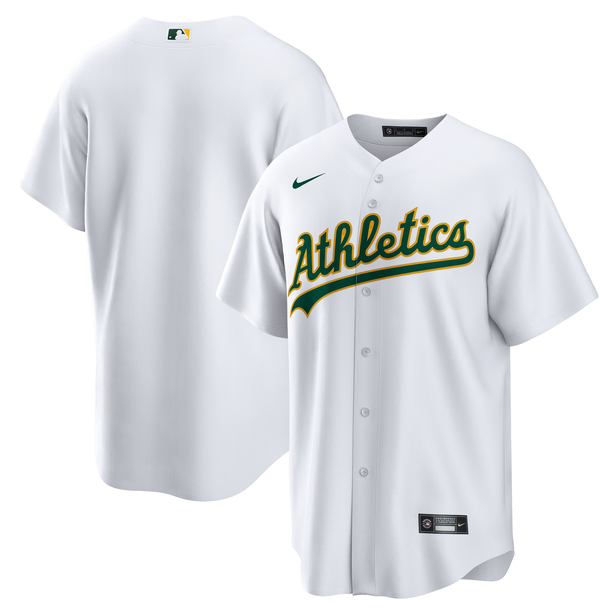 Oakland Athletics  Home Blank Replica Jersey - White