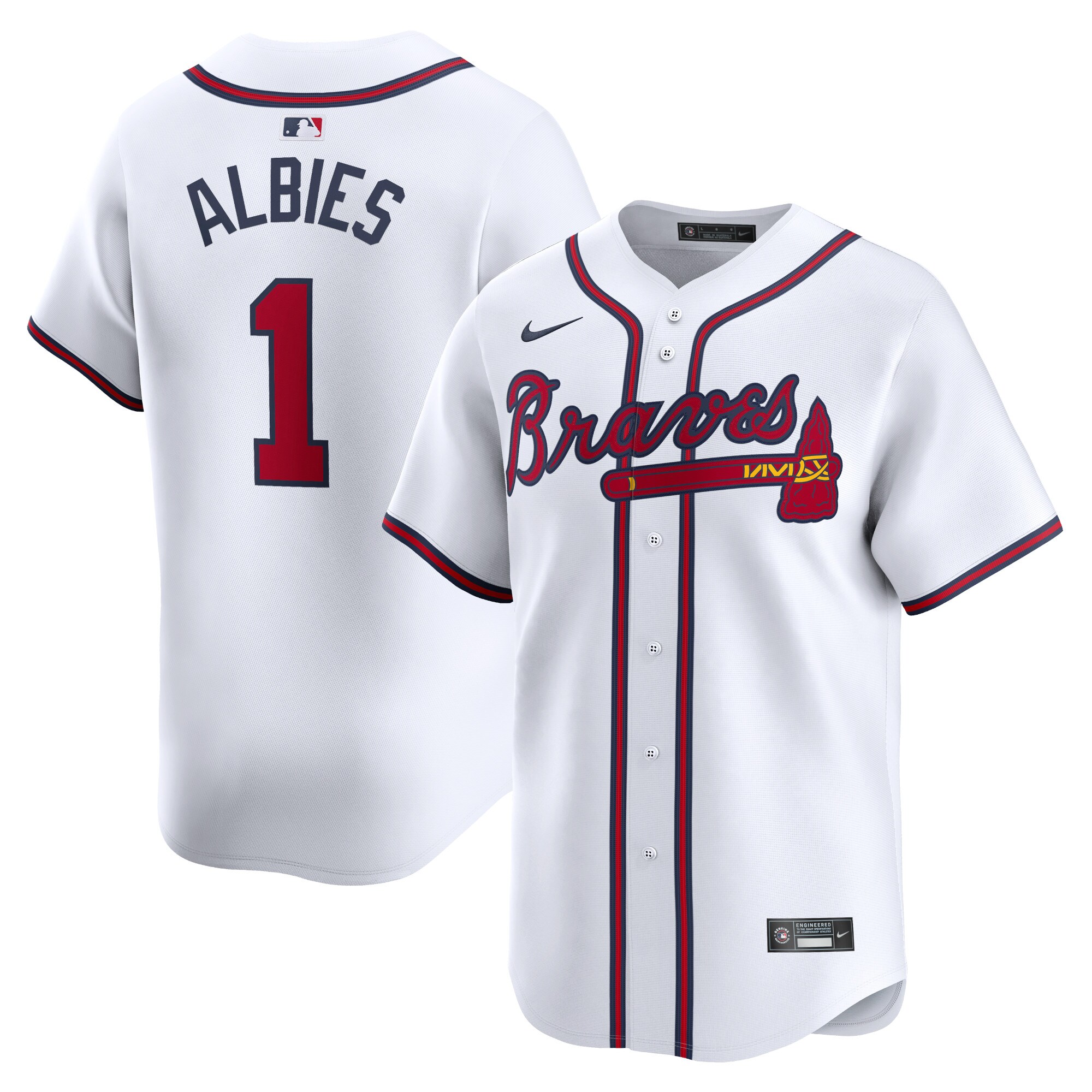 Ozzie Albies Atlanta Braves  Home Limited Player Jersey - White