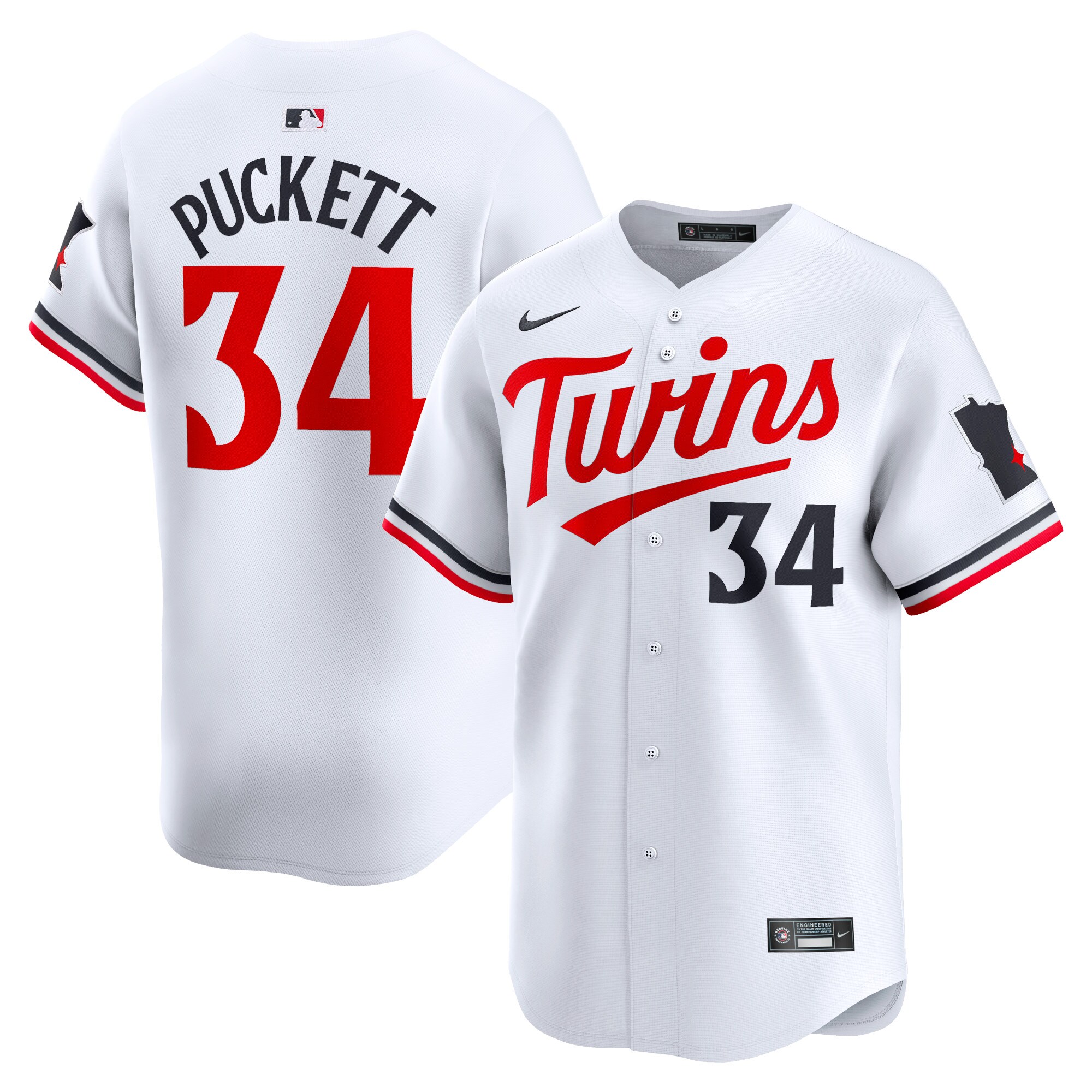 Kirby Puckett Minnesota Twins  Home Limited Player Jersey - White