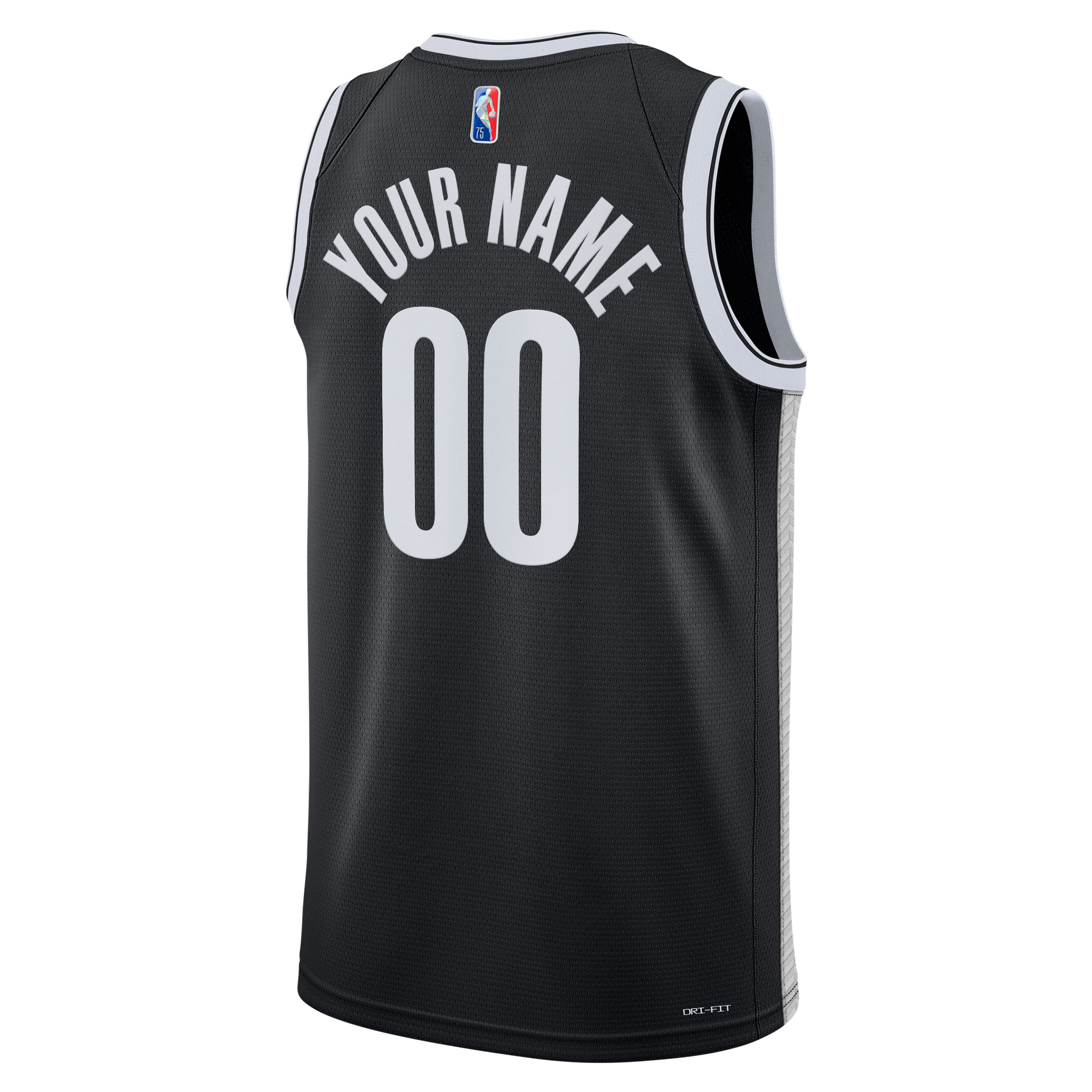 Brooklyn Nets  2021\/22 Diamond Swingman Custom Jersey - Icon Edition - Black