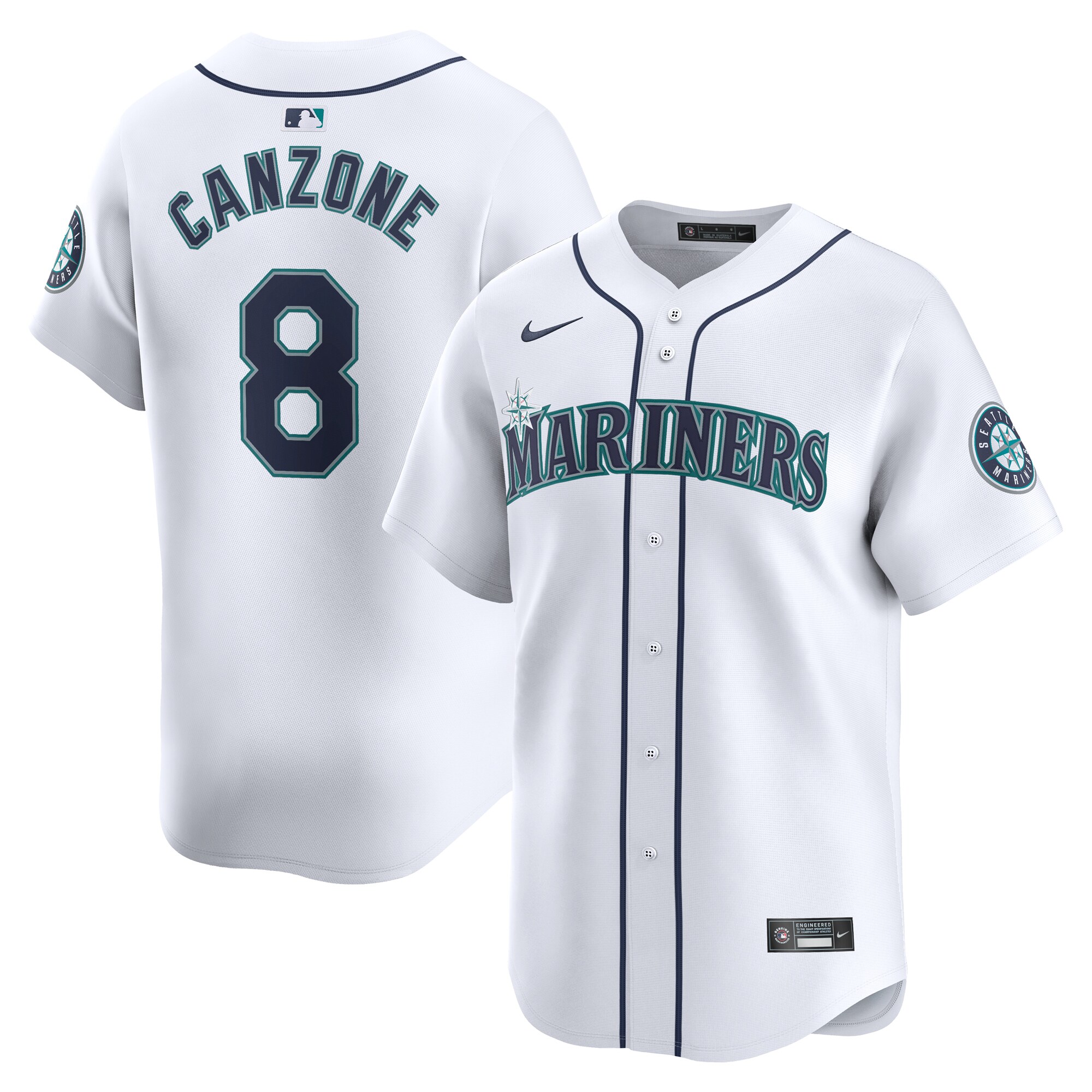 Dominic Canzone Seattle Mariners  Home Limited Player Jersey - White