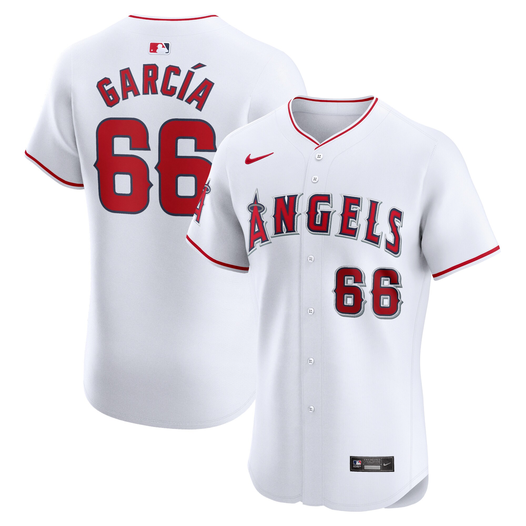 Luis Garcia Los Angeles Angels  Home Elite Player Jersey - White