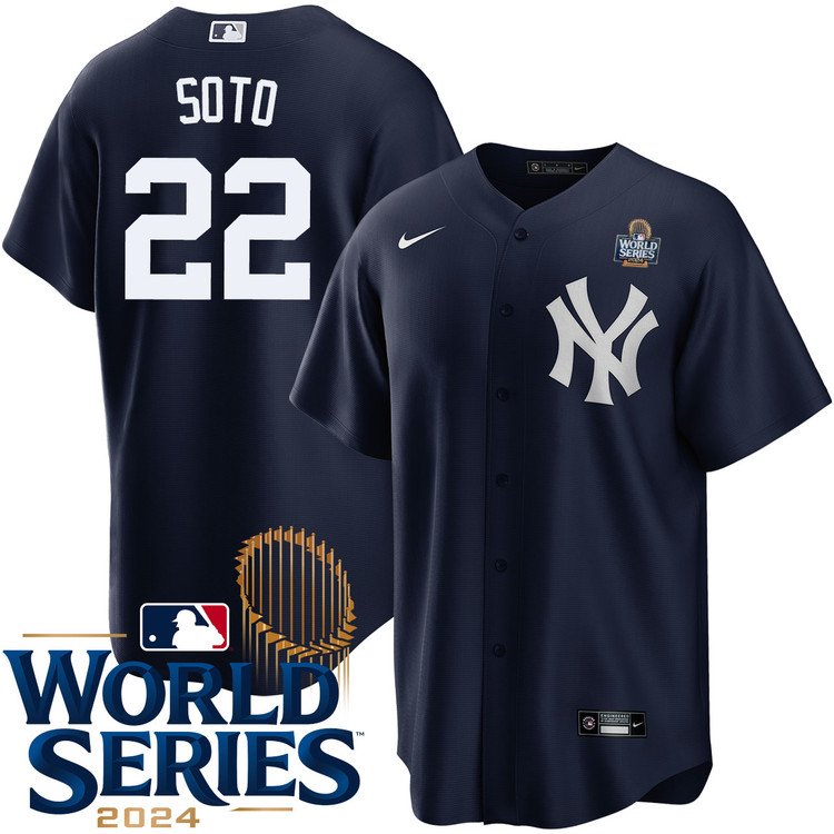 Juan Soto New York Yankees Alternate Navy World Series Jersey