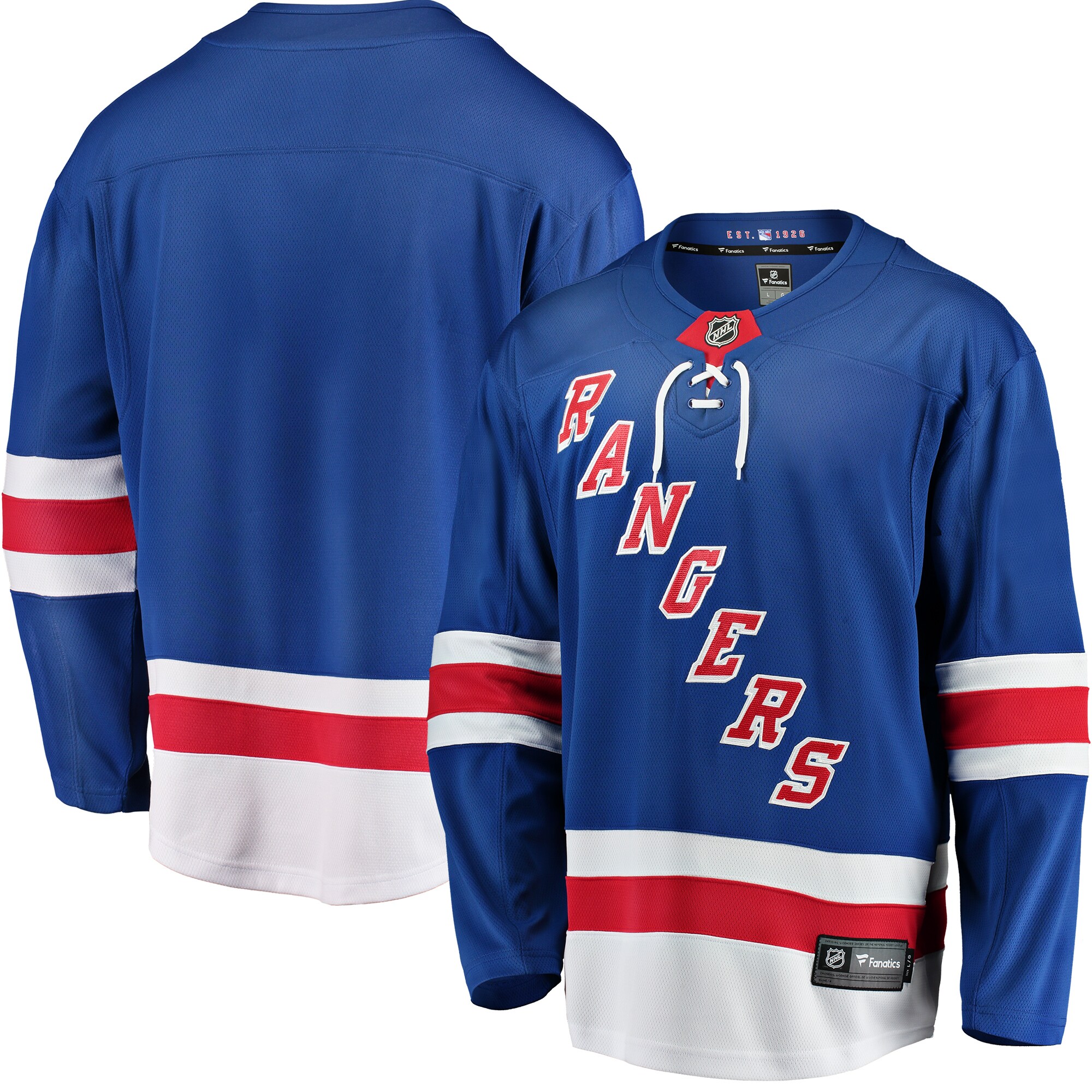 New York Rangers Fanatics Breakaway Home Jersey - Blue