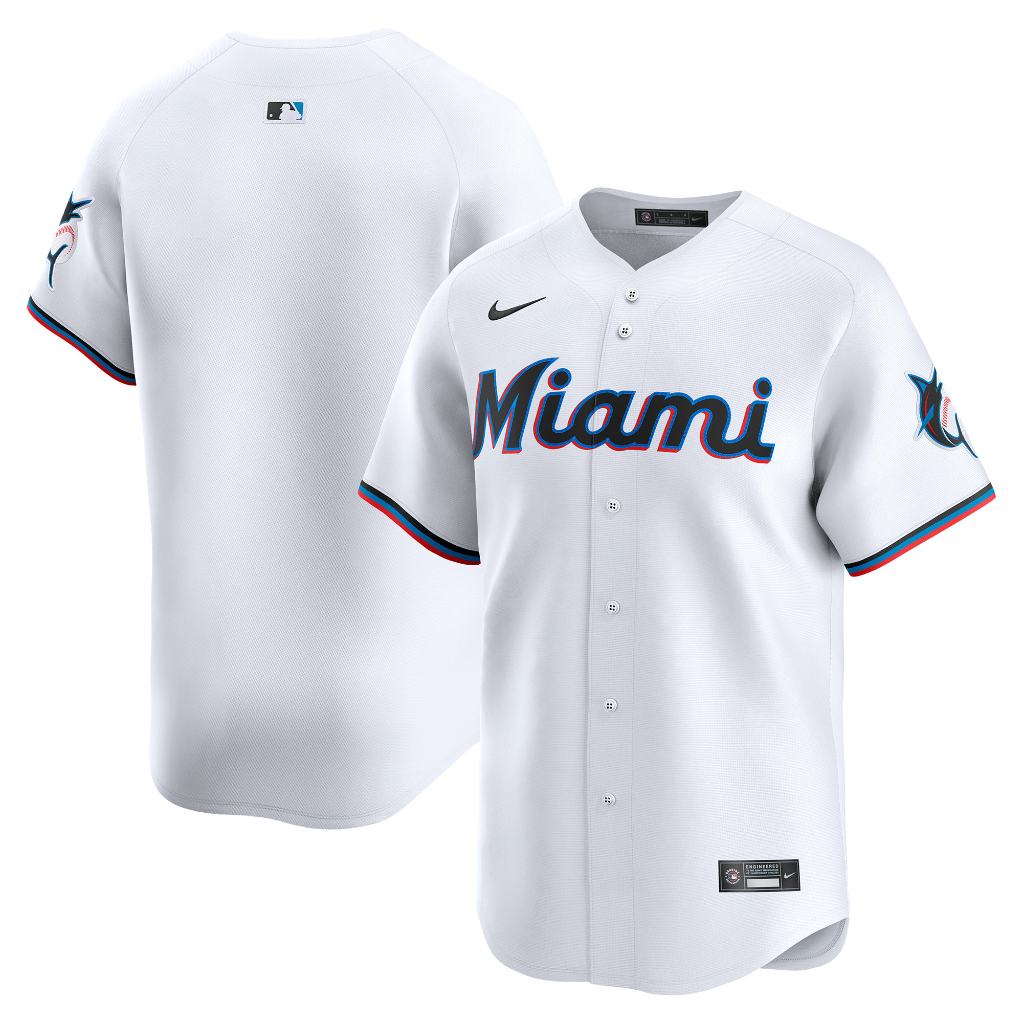 Miami Marlins  Home Limited Jersey - White