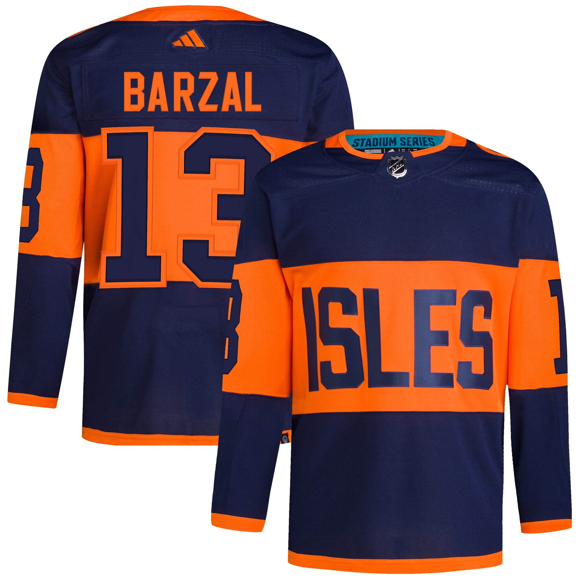 Mathew Barzal New York Islanders adidas 2024 NHL Stadium Series Primegreen Authentic Player Jersey Navy