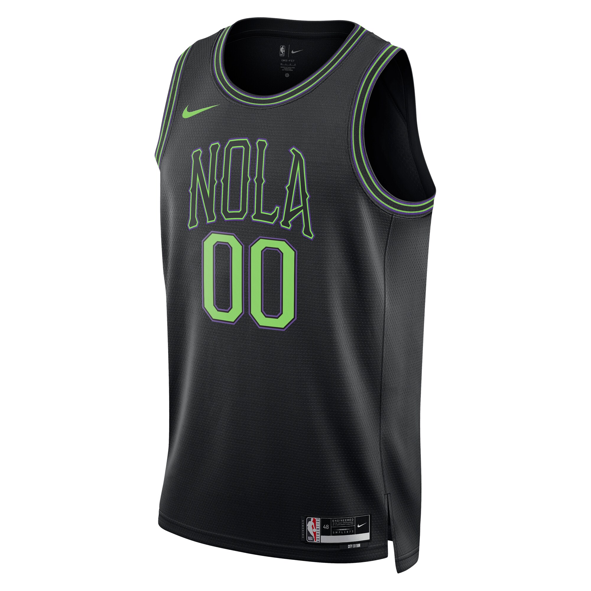 New Orleans Pelicans Unisex 2023\/24 Custom Swingman Jersey - Black - City Edition