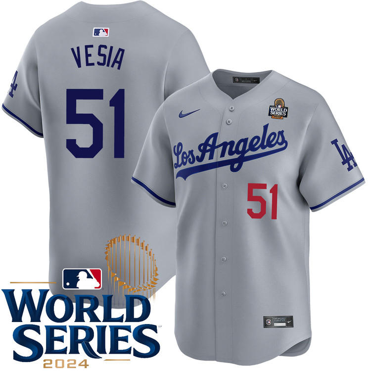 Alex Vesia Los Angeles Dodgers Road Limited World Series Jersey
