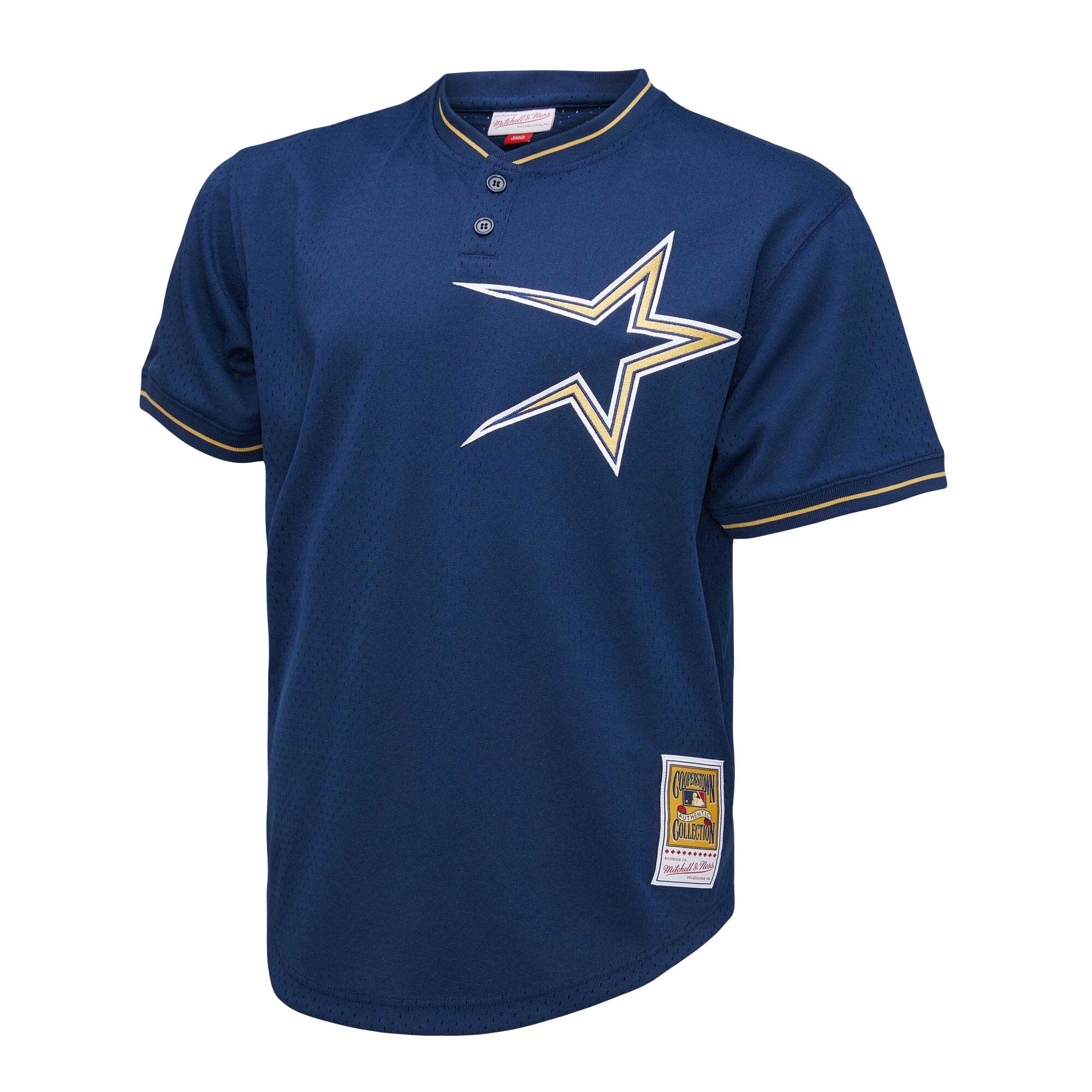 Craig Biggio Houston Astros Mitchell & Ness 1991 Cooperstown Collection Mesh Pullover Jersey - Navy