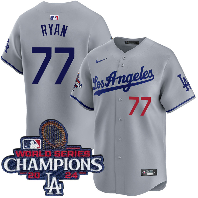 River Ryan Los Angeles Dodgers Road Limited World Series Champions Jersey