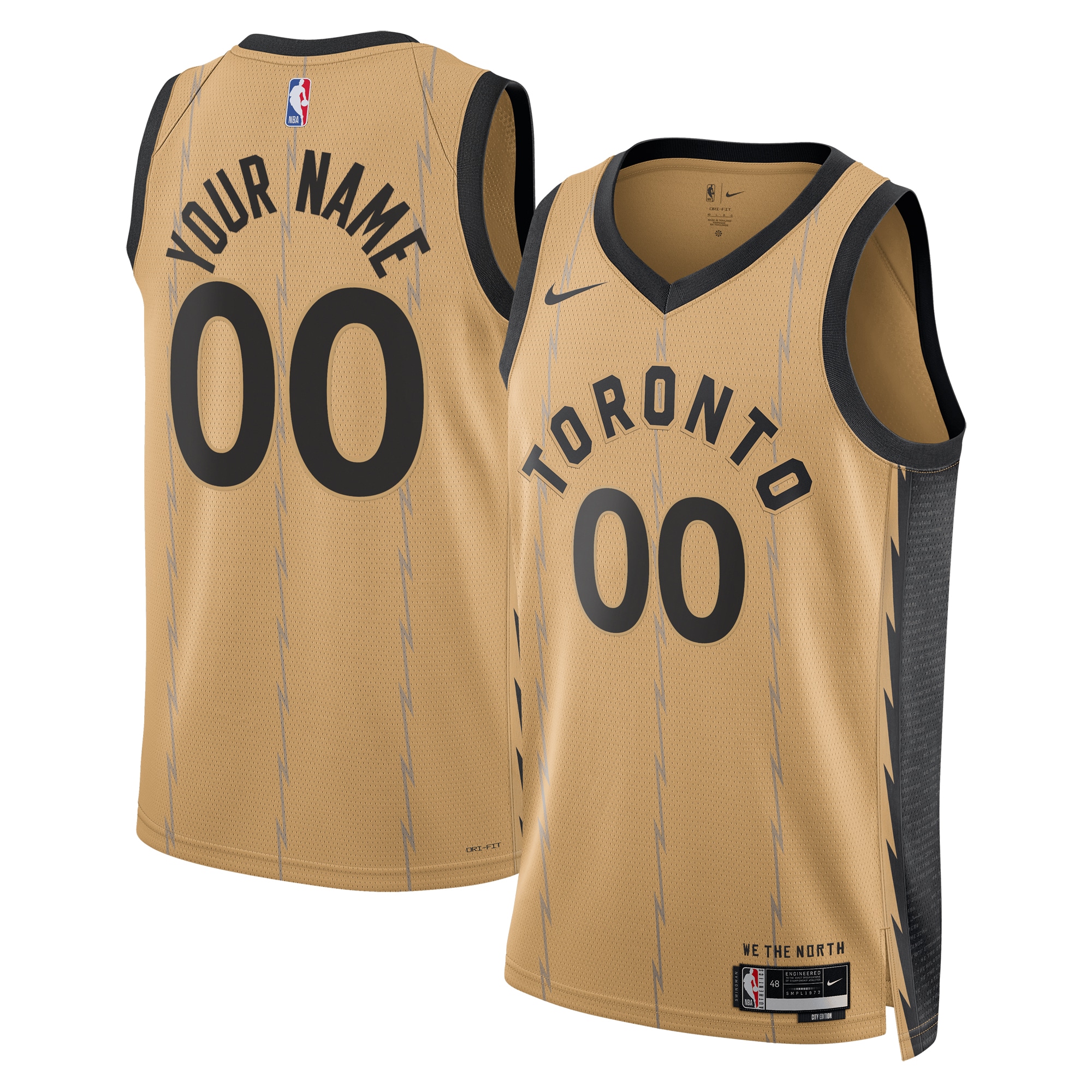 Toronto Raptors Unisex 2023\/24 Custom Swingman Jersey - Gold - City Edition