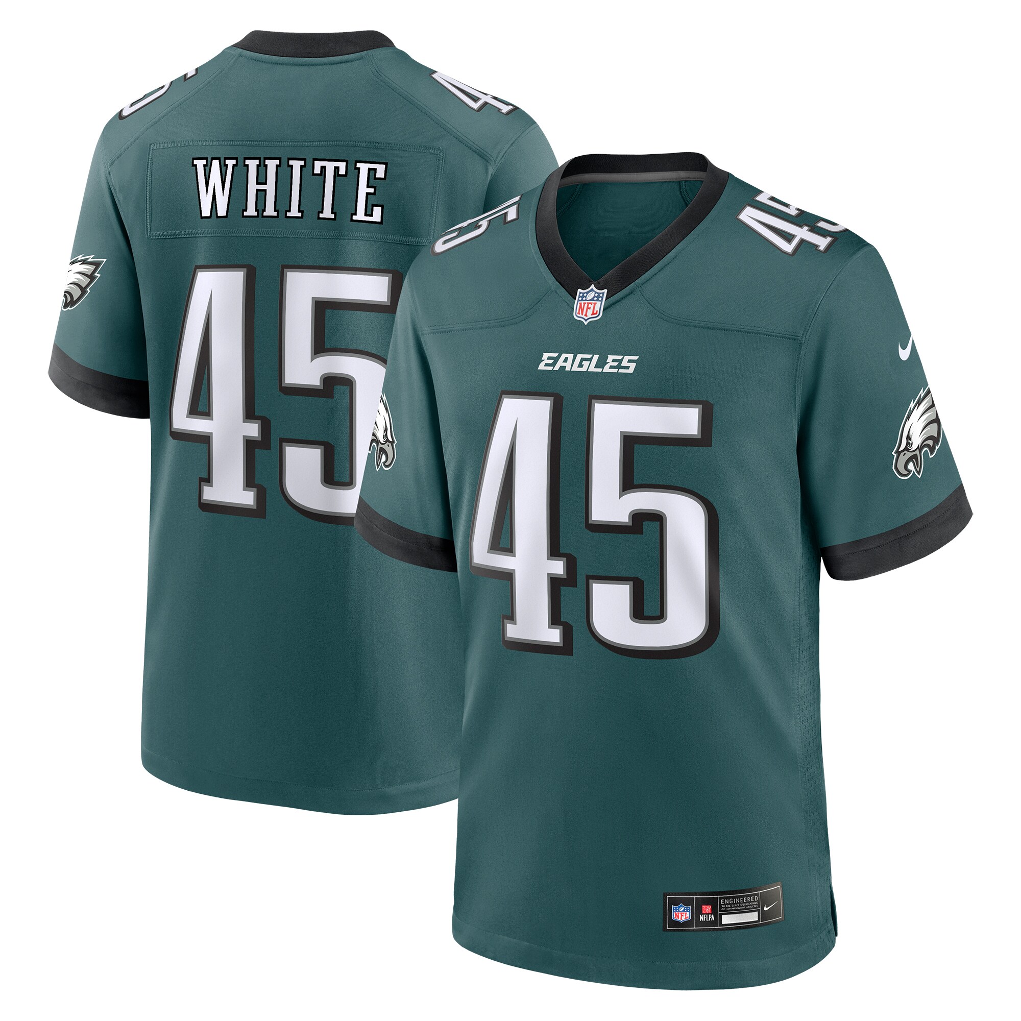 Devin White Philadelphia Eagles   Game Jersey - Midnight Green