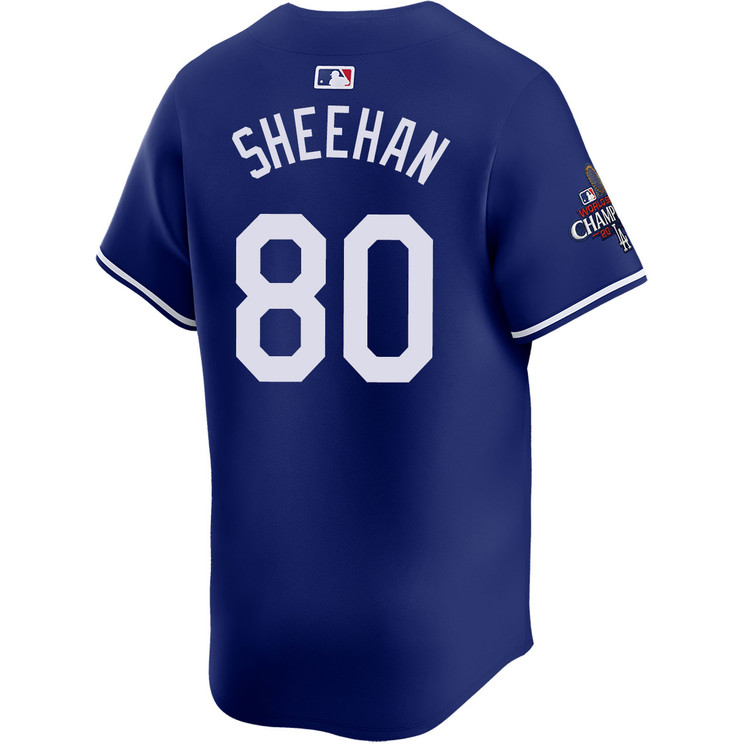 Emmet Sheehan Los Angeles Dodgers Alternate Royal Limited World Series Champions Jersey