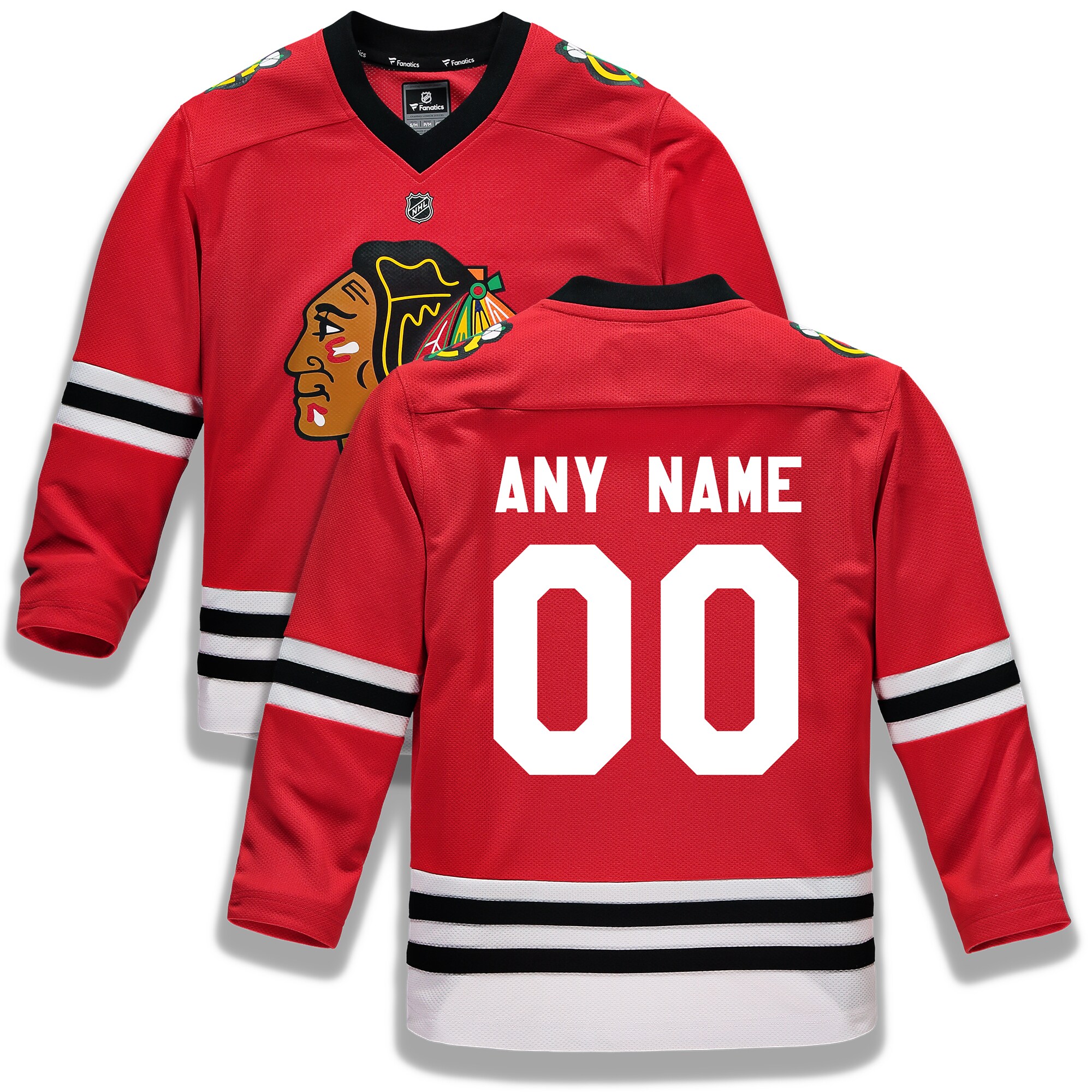 Chicago Blackhawks Fanatics Youth Home Replica Custom Jersey - Red