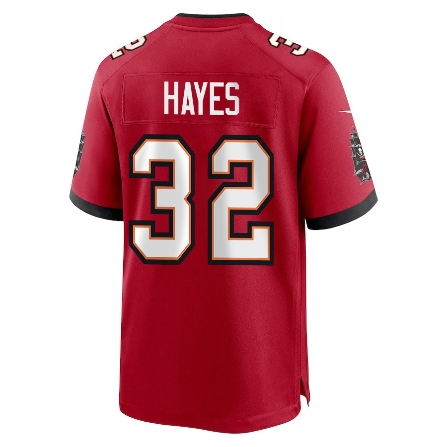 Josh Hayes 32 Tampa Bay Buccaneers Super Bowl LIX New Orleans Patch Game Men Jersey - Red