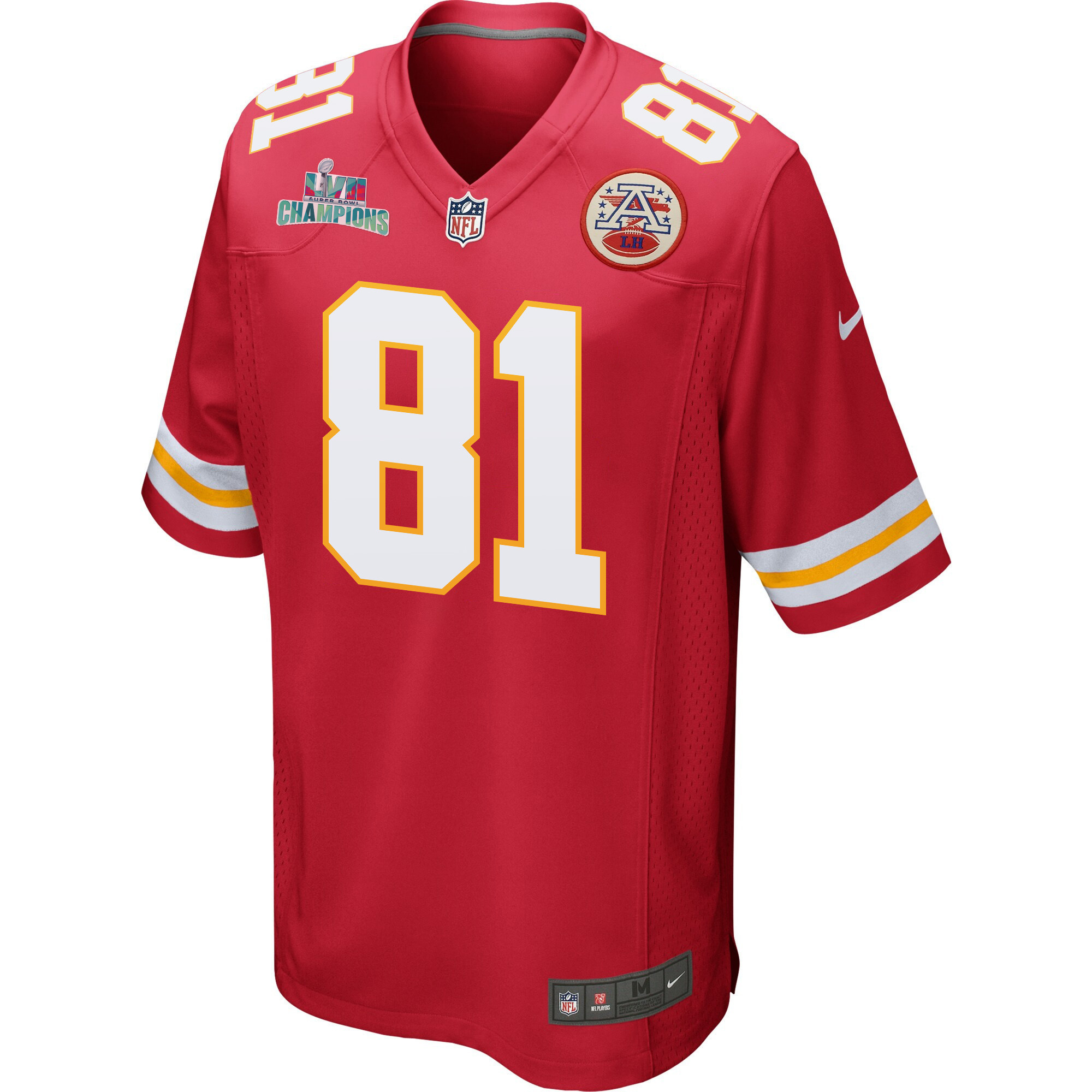 Blake Bell 81 Kansas City Chiefs Super Bowl LVII Champions Men Game Jersey - Red