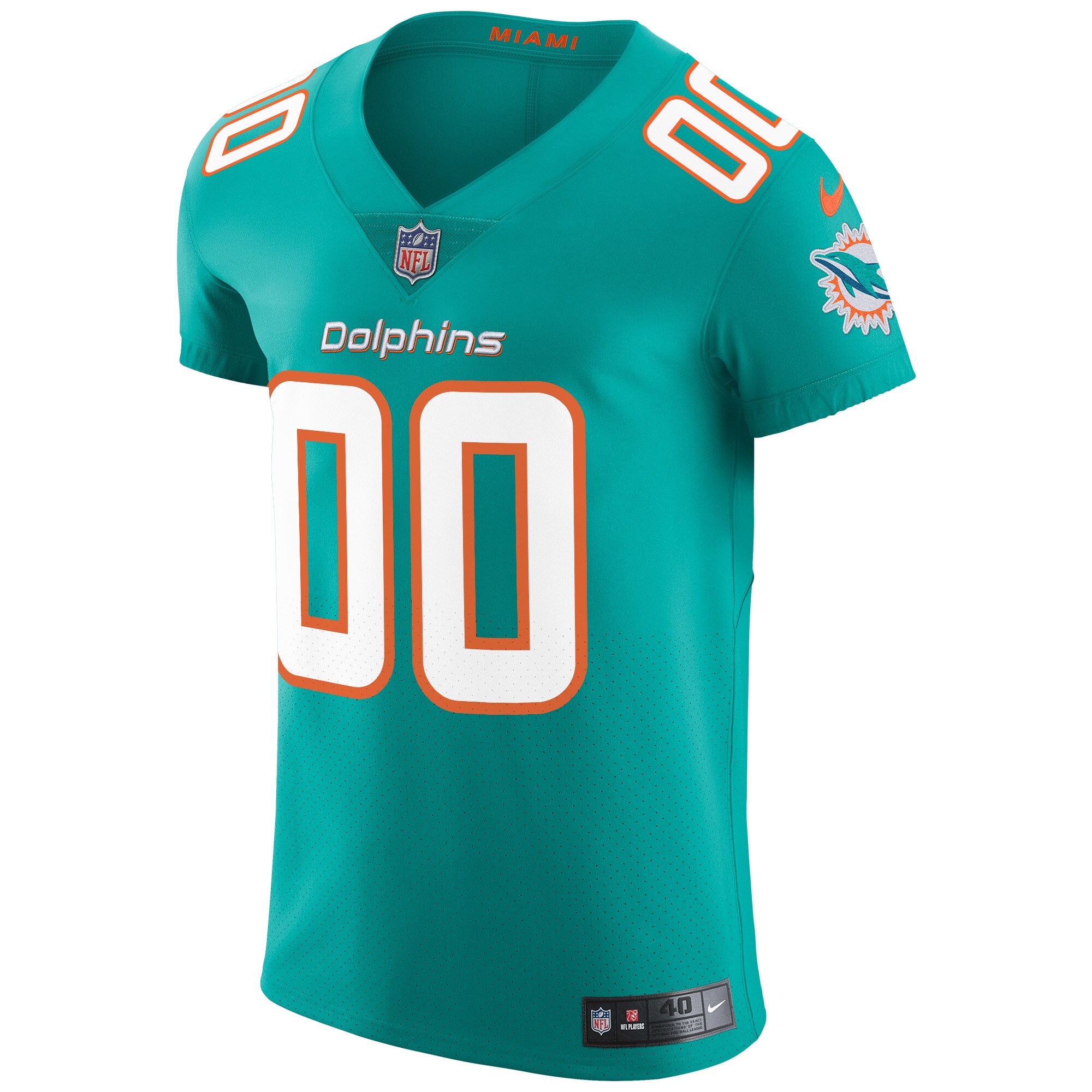 Miami Dolphins  Vapor Untouchable Elite Custom Jersey - Aqua