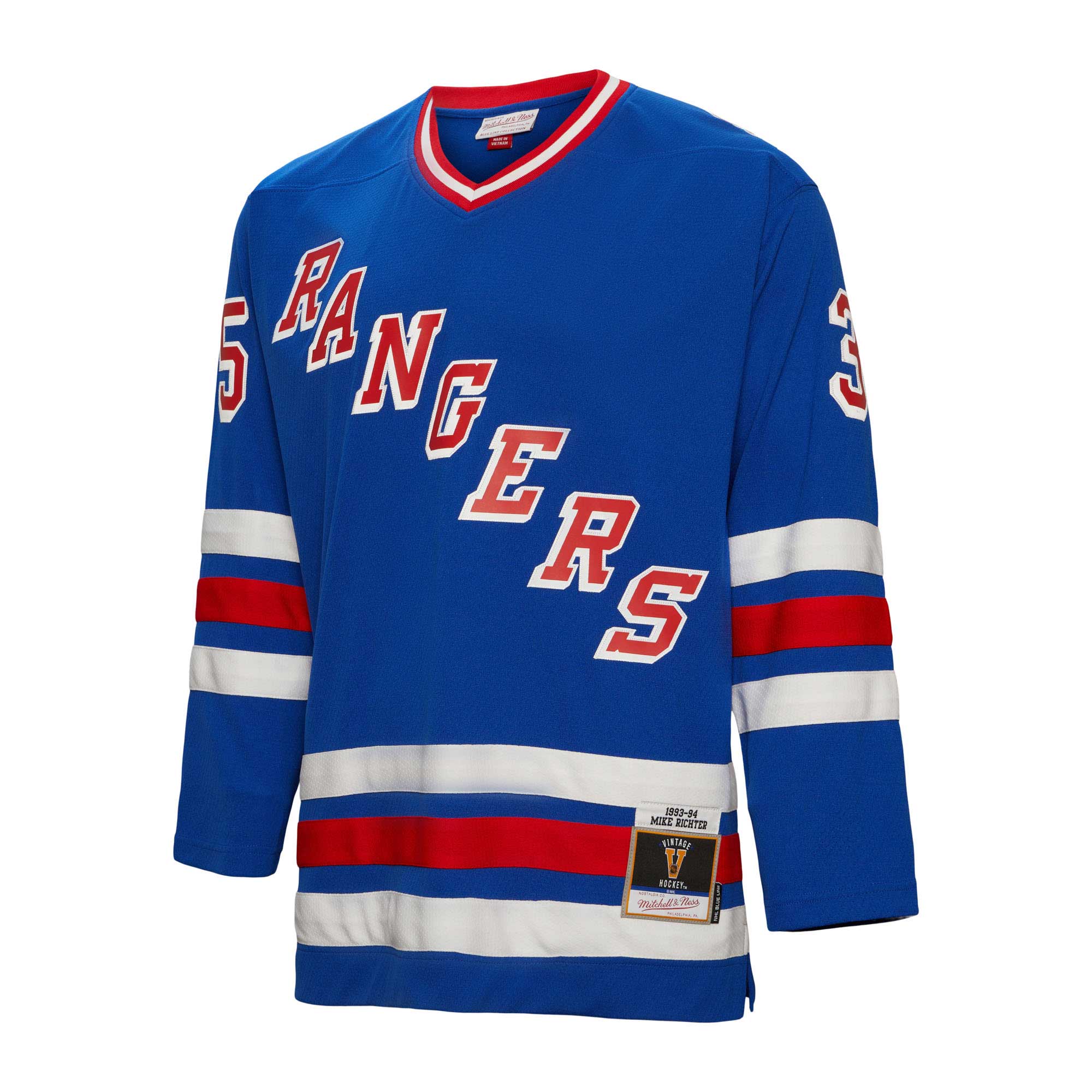 Mike Richter New York Rangers Mitchell & Ness 1993\/94 Blue Line Player Jersey - Blue