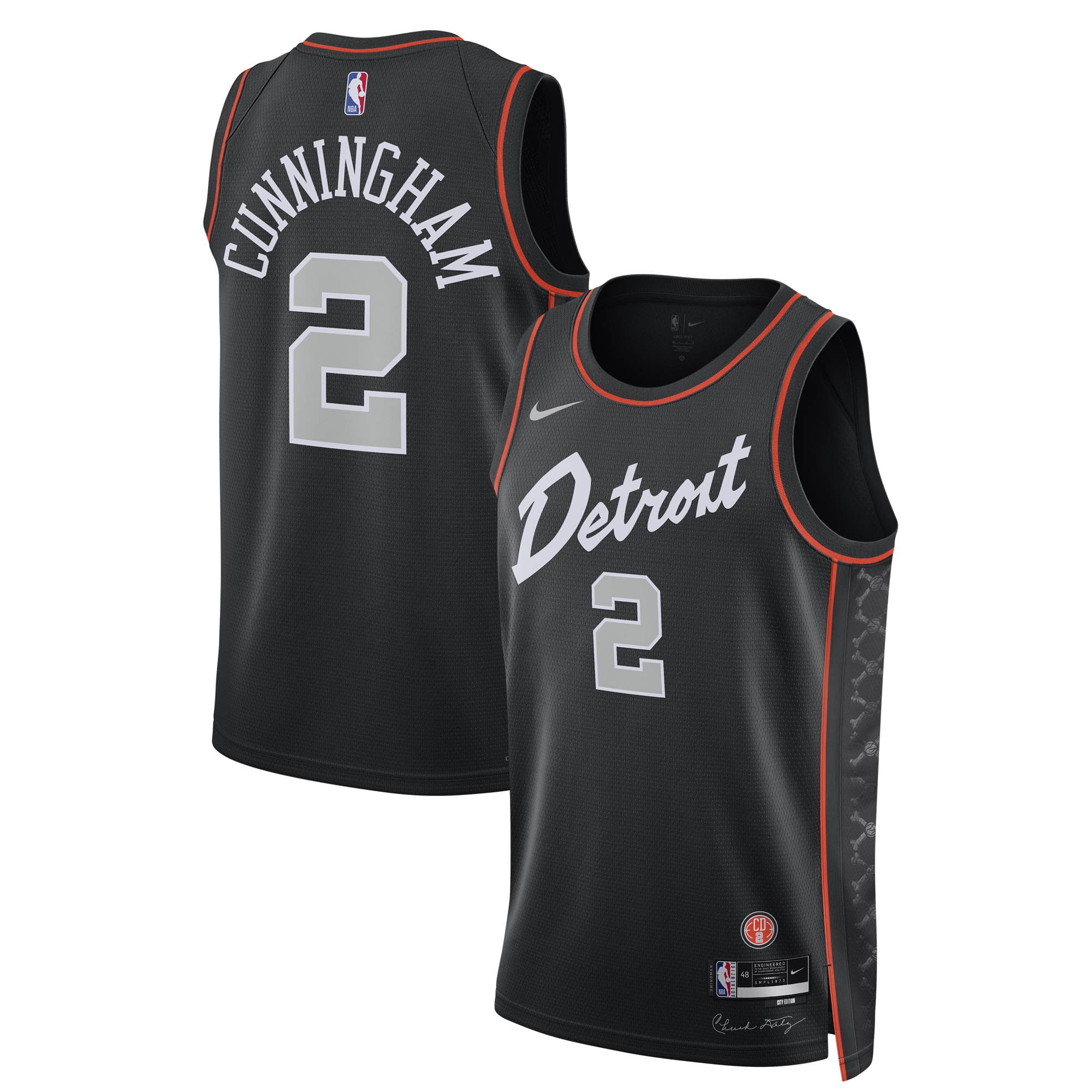 Cade Cunningham Detroit Pistons Unisex 2023\/24 Swingman Jersey - Black - City Edition