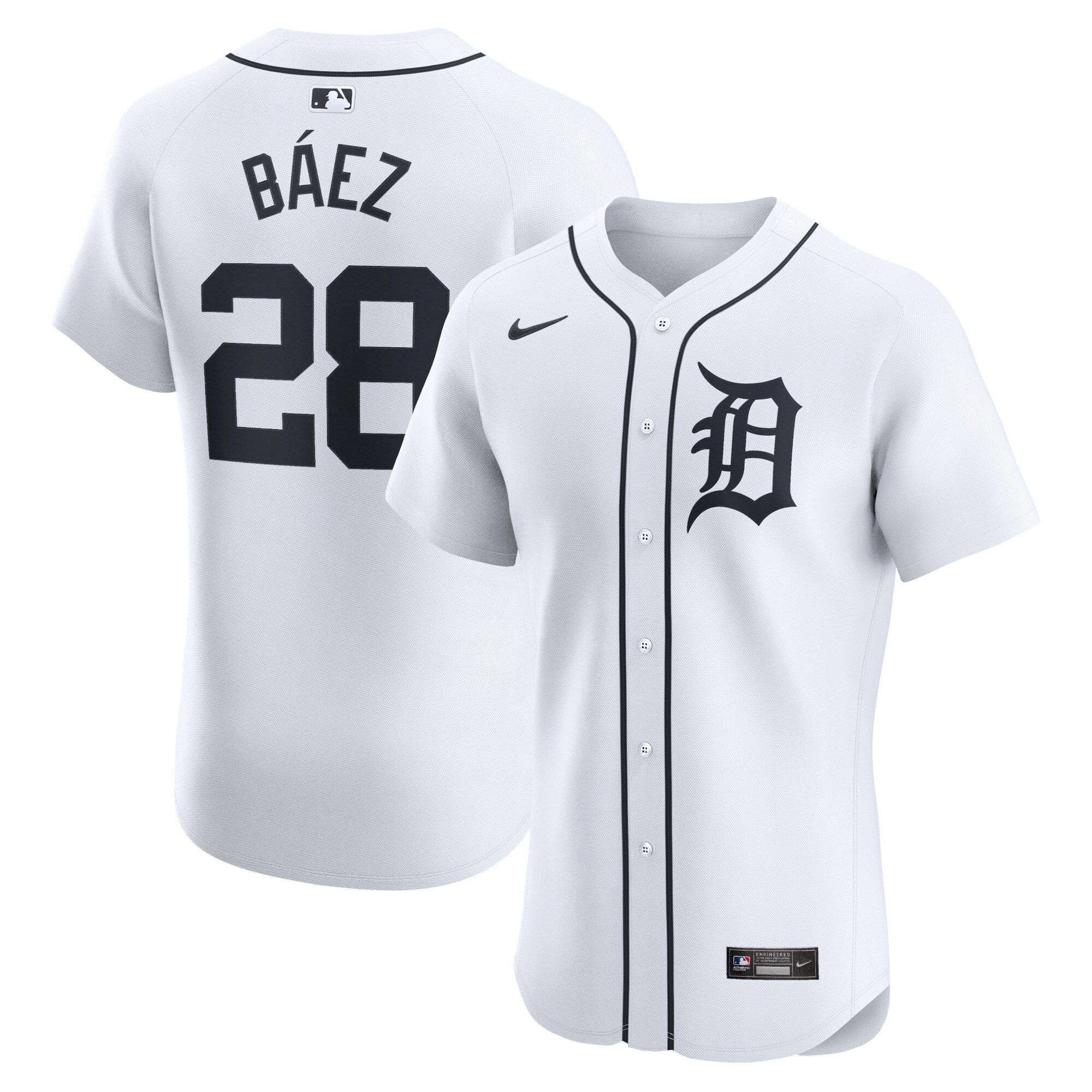 Javier Baez Detroit Tigers  Home Elite Player Jersey - White