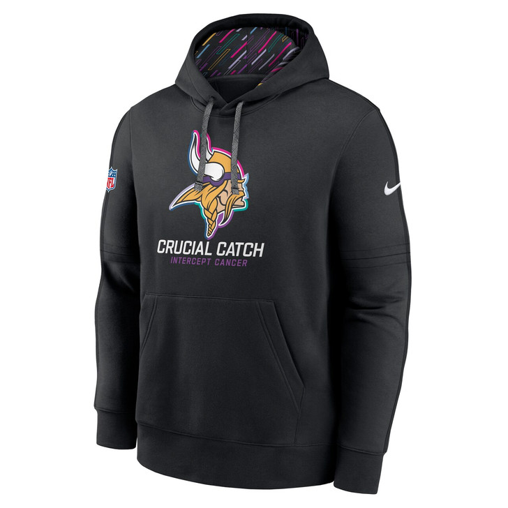 Minnesota Vikings 2024 Crucial Catch Club Pullover Hoodie - Black