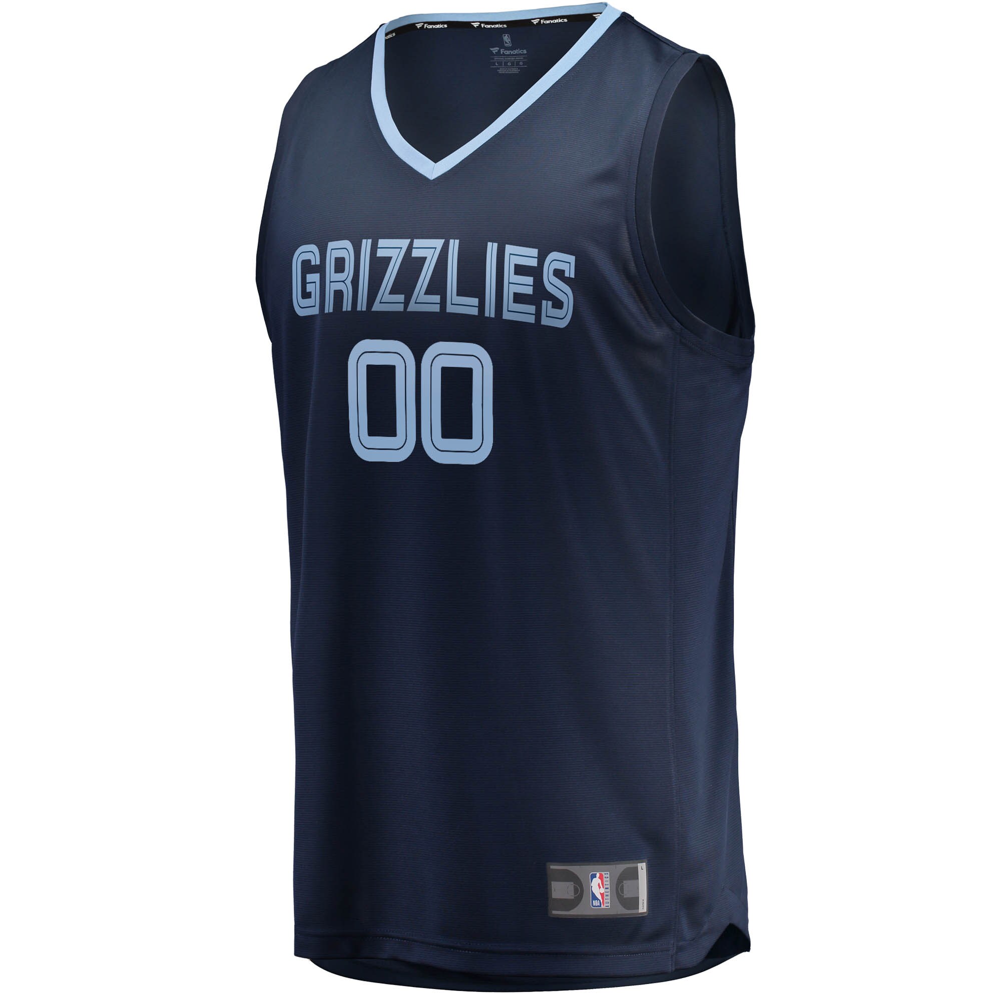 Memphis Grizzlies Fanatics Fast Break Custom Replica Jersey Navy - Icon Edition