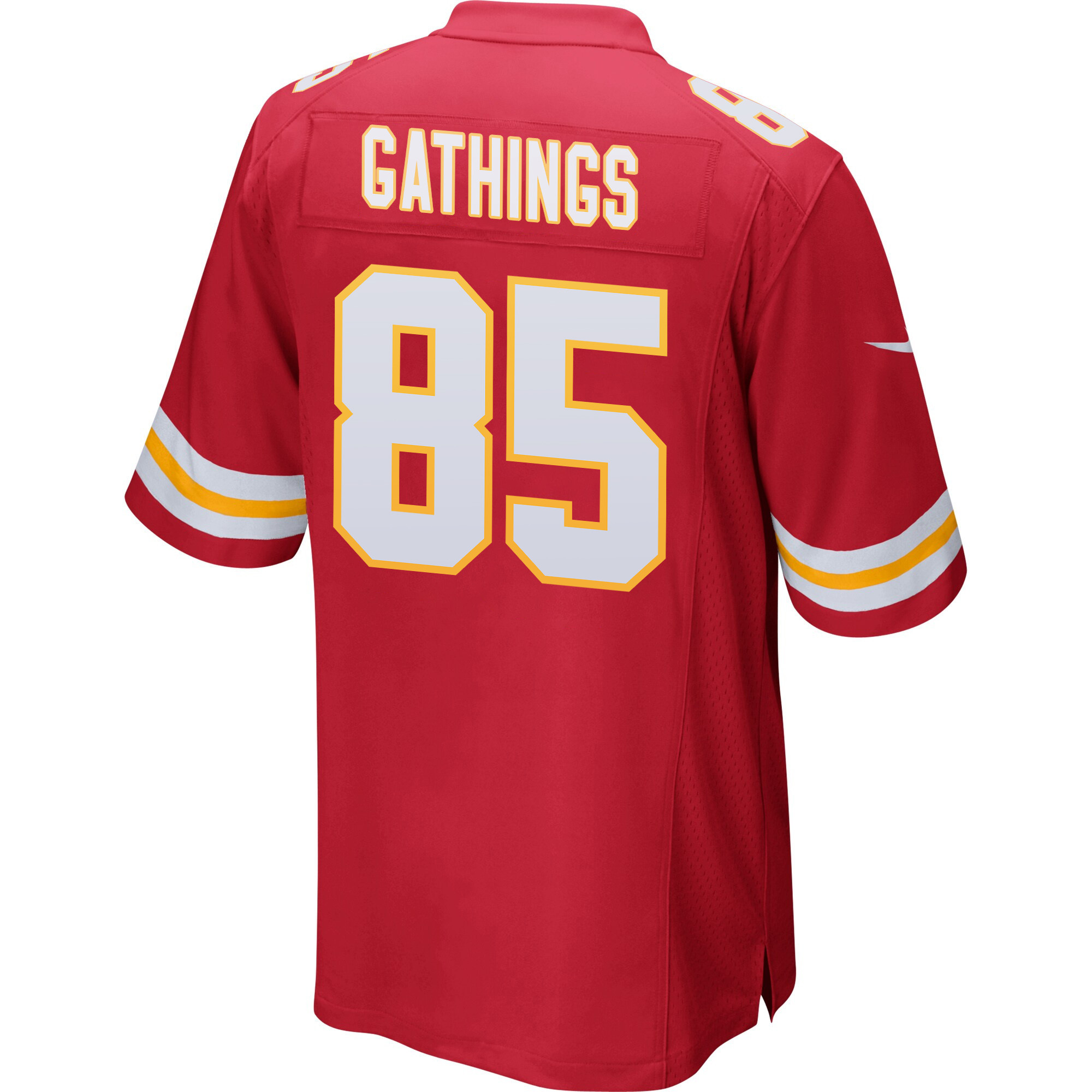 Izaiah Gathings 85 Kansas City Chiefs Super Bowl LVIII Patch Game Men Jersey - Red