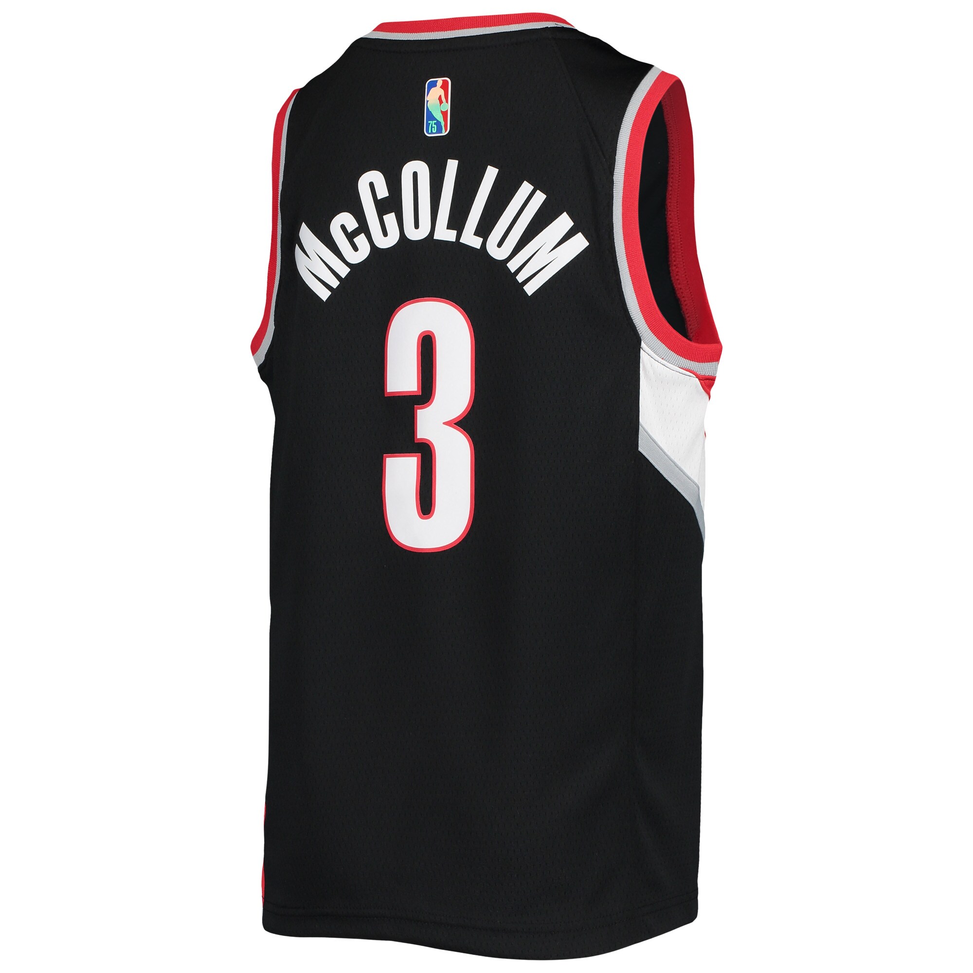 C.J. McCollum Portland Trail Blazers  Youth 2021\/22 Diamond Swingman Jersey - Icon Edition - Black