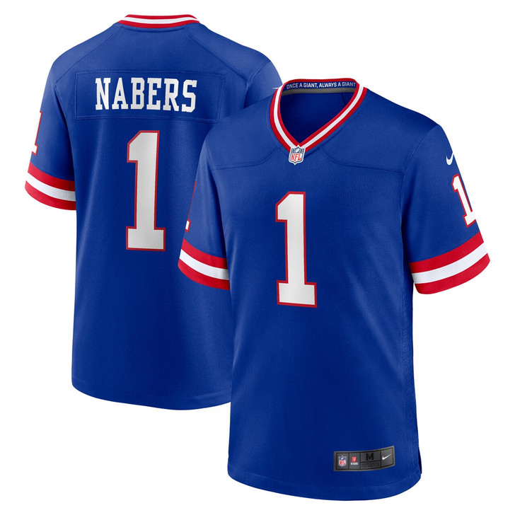 Malik Nabers New York Giants 2nd Alternate 2024 Game Jersey - Royal