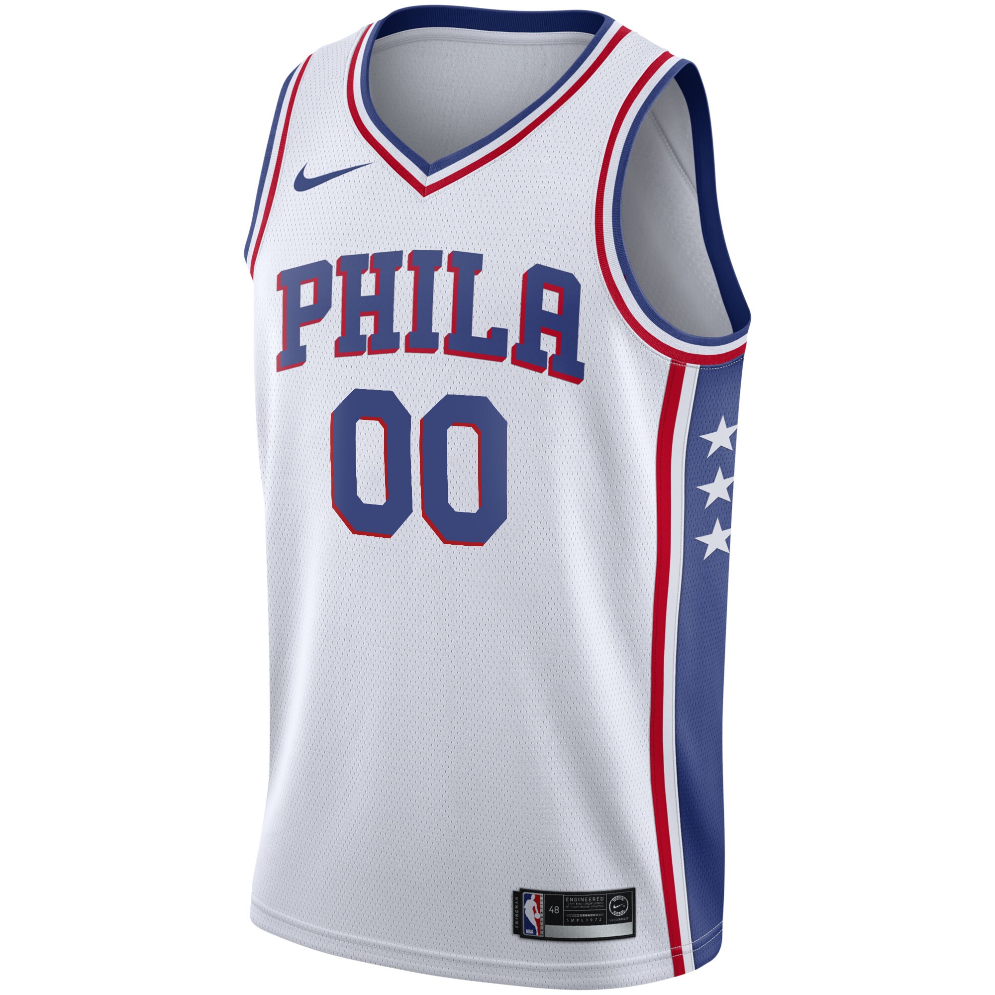 Philadelphia 76ers 2020\/21 Swingman Custom Jersey - Association Edition - White