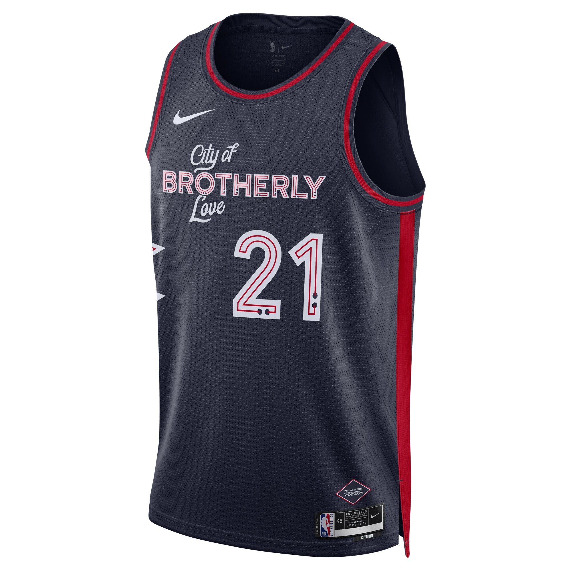Joel Embiid Philadelphia 76ers Unisex 2023\/24 Swingman Jersey - Navy - City Edition