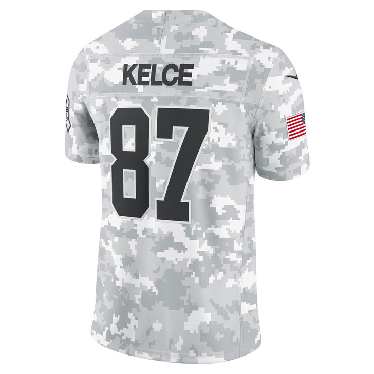 Travis Kelce Kansas City Chiefs 2024 Salute to Service Limited Jersey - Arctic Camo