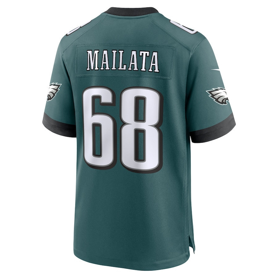 Jordan Mailata #68 Philadelphia Eagles Super Bowl LIX Jersey - Men's - Midnight Green