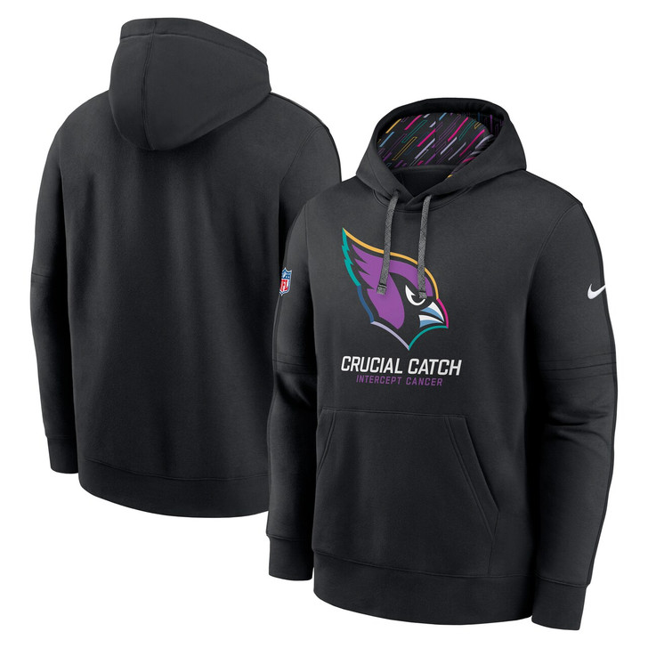Arizona Cardinals 2024 Crucial Catch Club Pullover Hoodie - Black