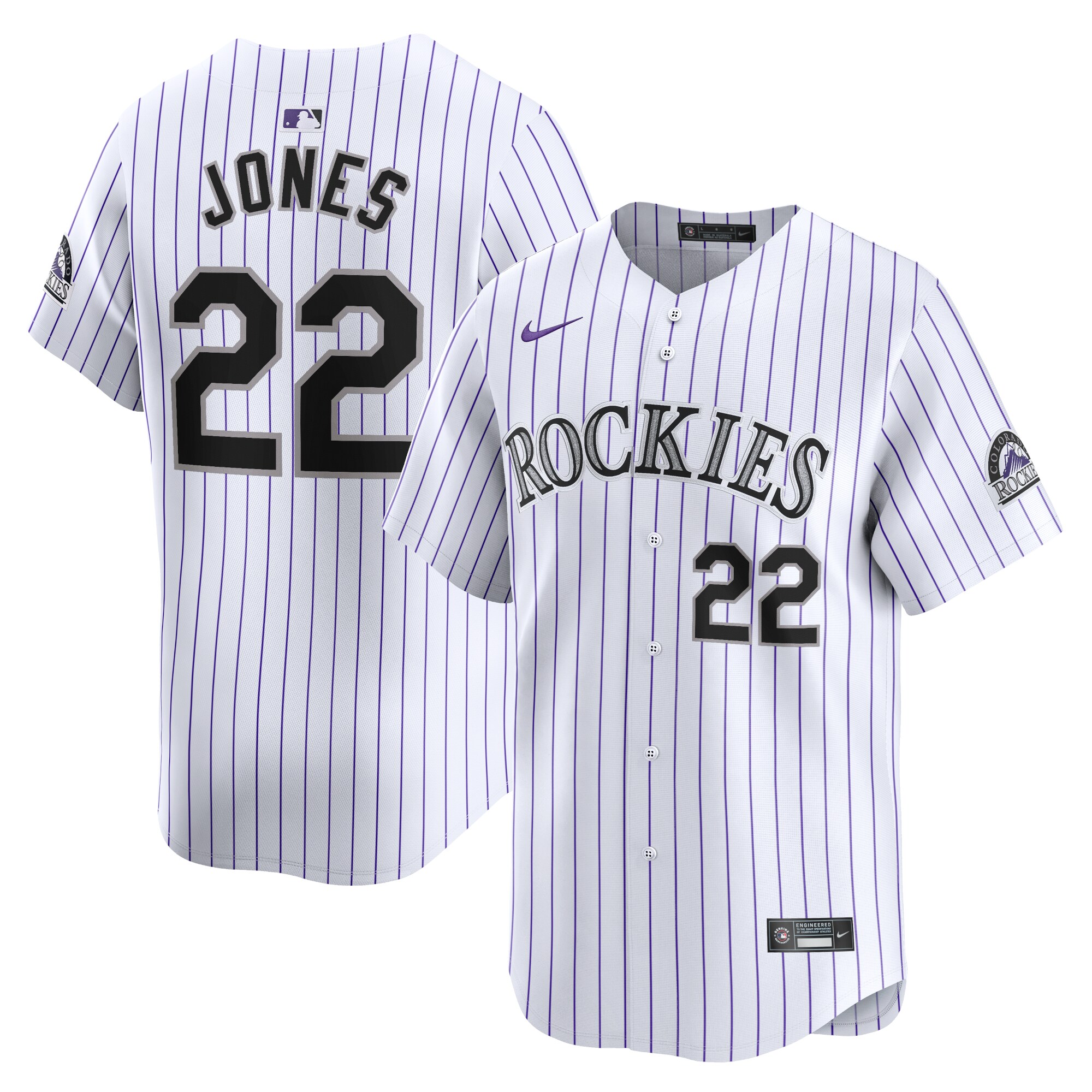 Nolan Jones Colorado Rockies  Home Limited Player Jersey - White