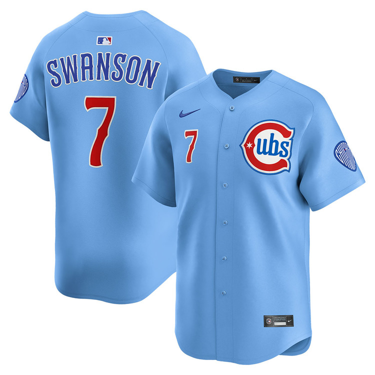 Dansby Swanson Chicago Cubs Blues Alternate Limited Jersey