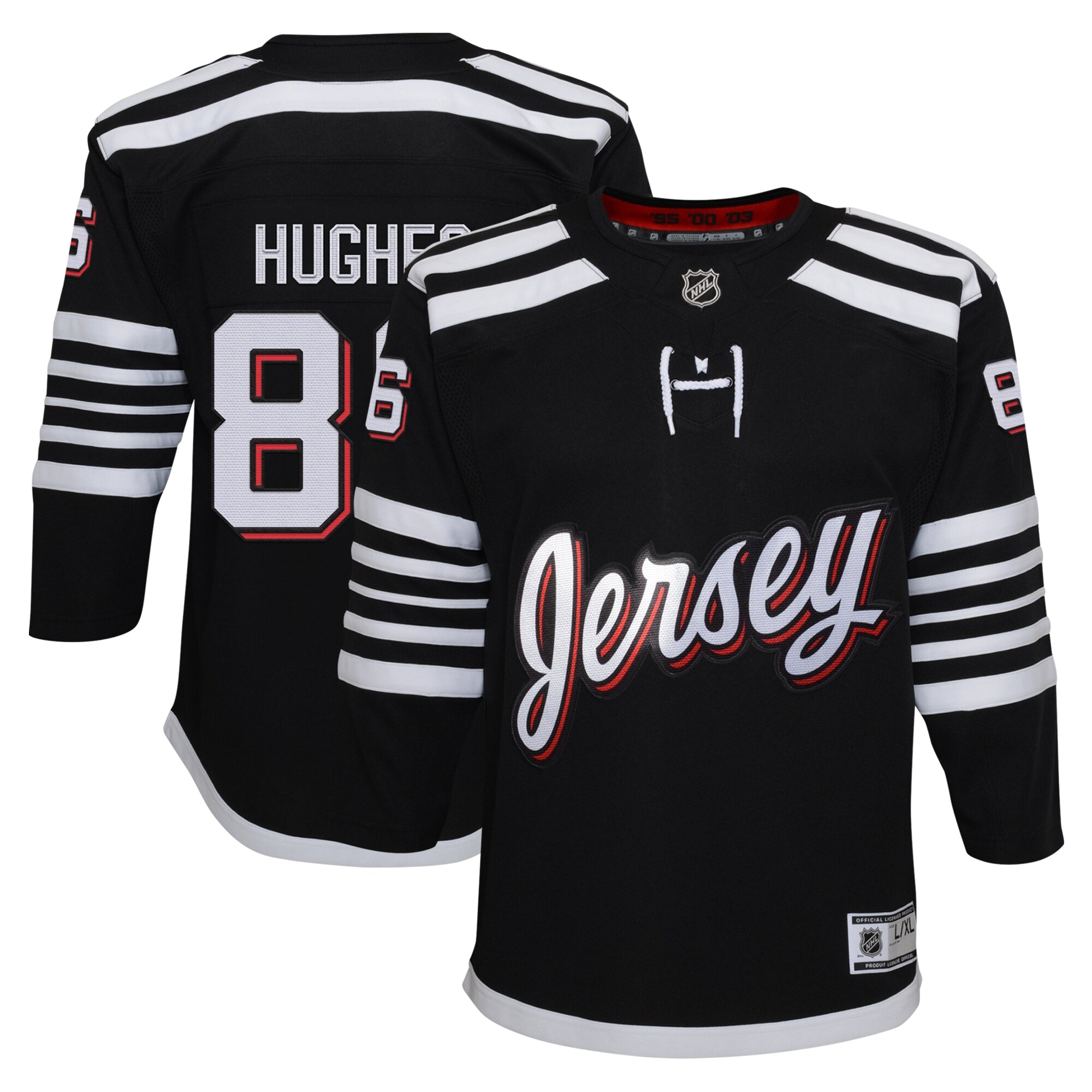 Jack Hughes New Jersey Devils Youth Alternate PremierPlayer Jersey - Black