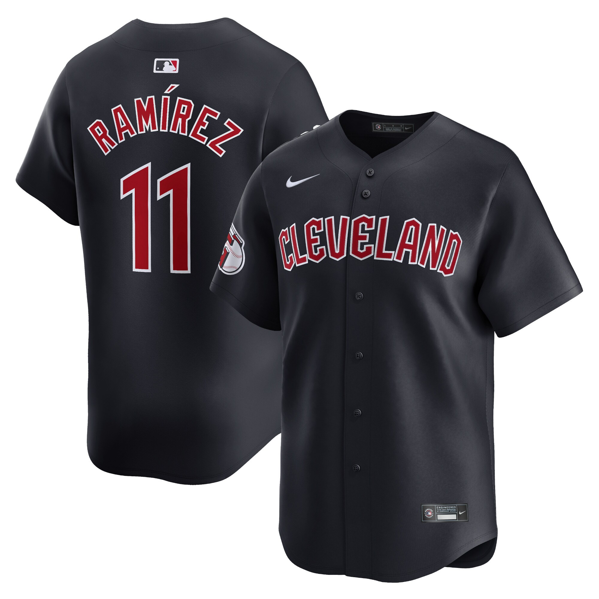 Jos\u00c3\u00a9 Ram\u00c3\u00adrez Cleveland Guardians Alternate Limited Player Jersey Navy