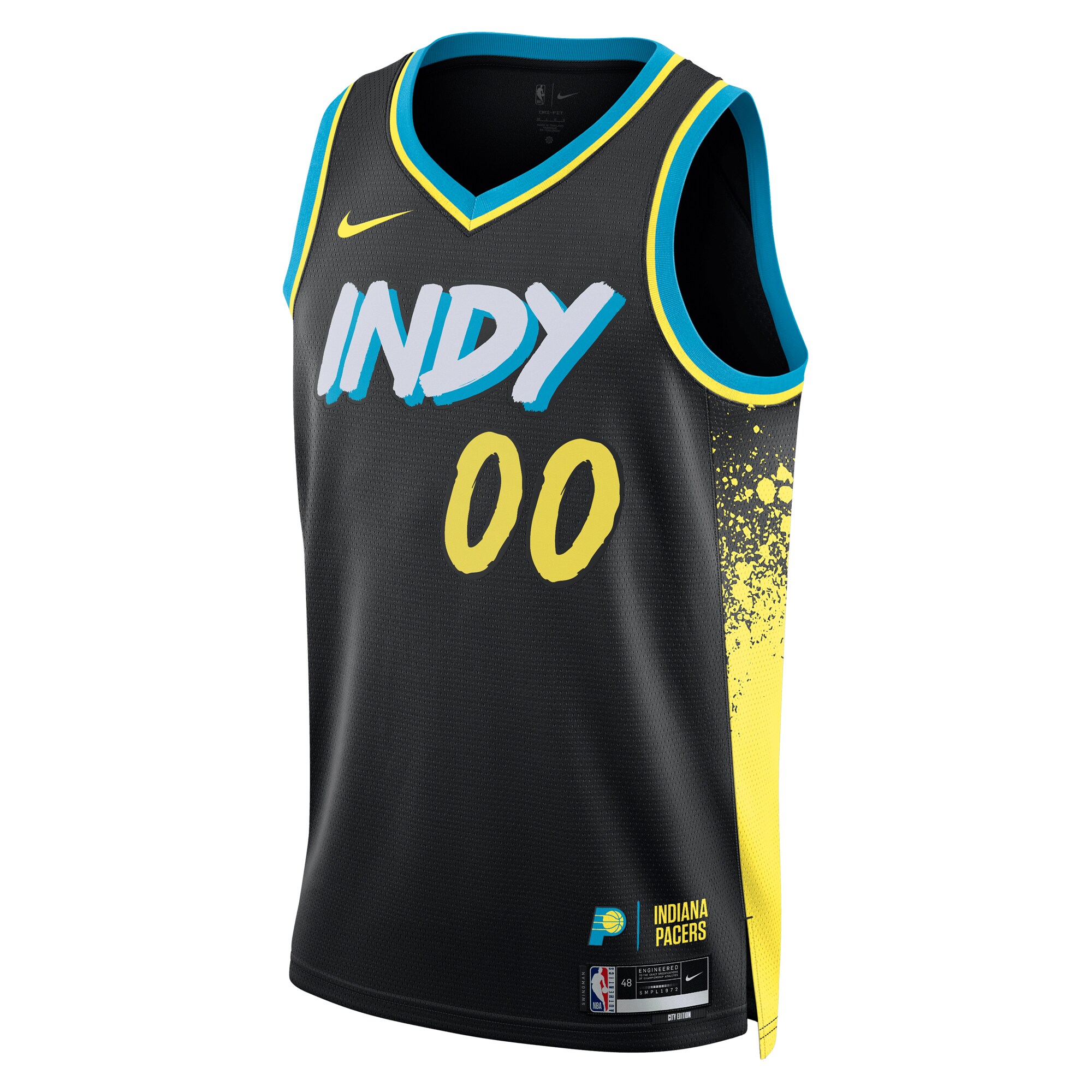 Indiana Pacers Unisex 2023\/24 Custom Swingman Jersey - Black - City Edition