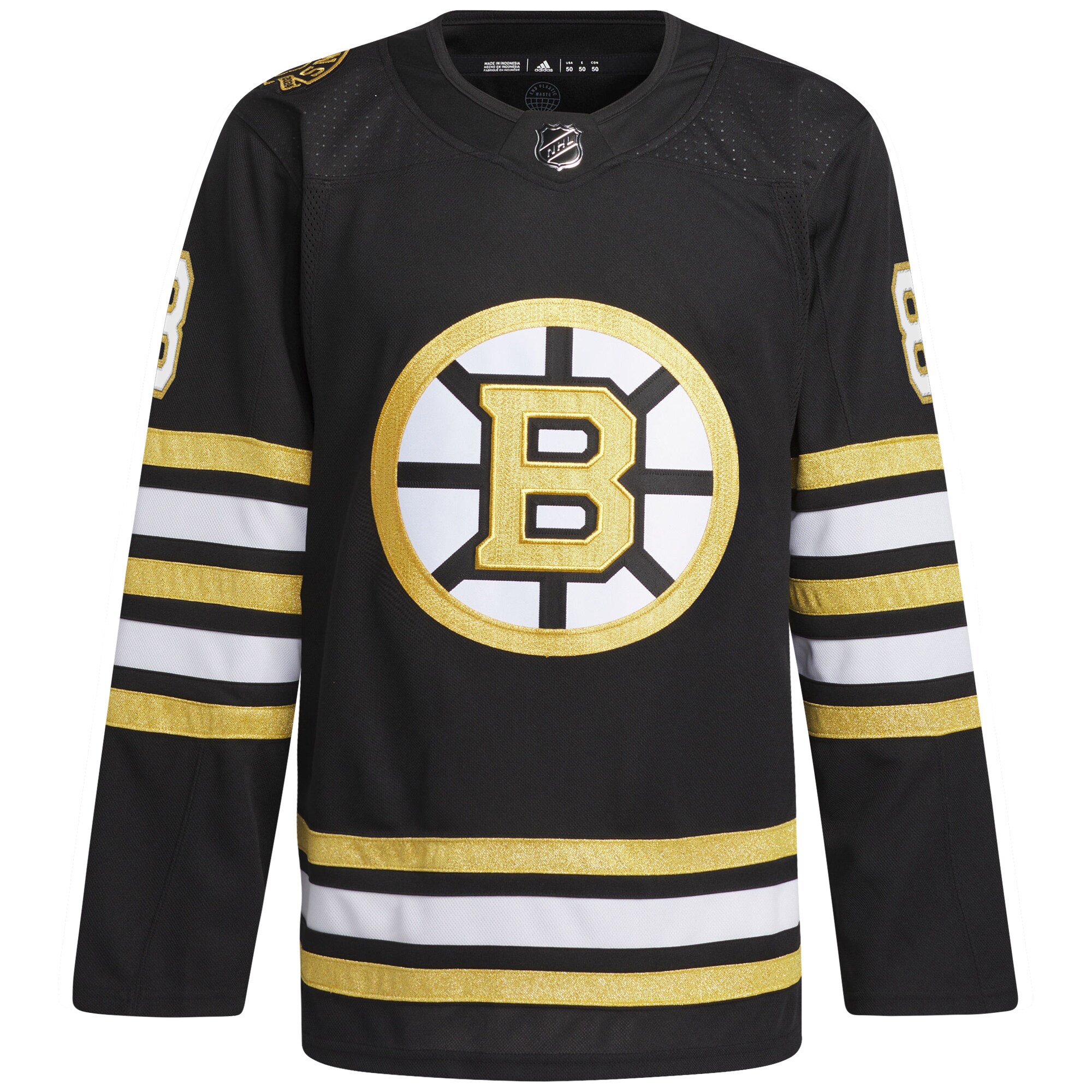 David Pastrnak Boston Bruins adidas Primegreen 100th Anniversary Authentic Player Jersey - Black