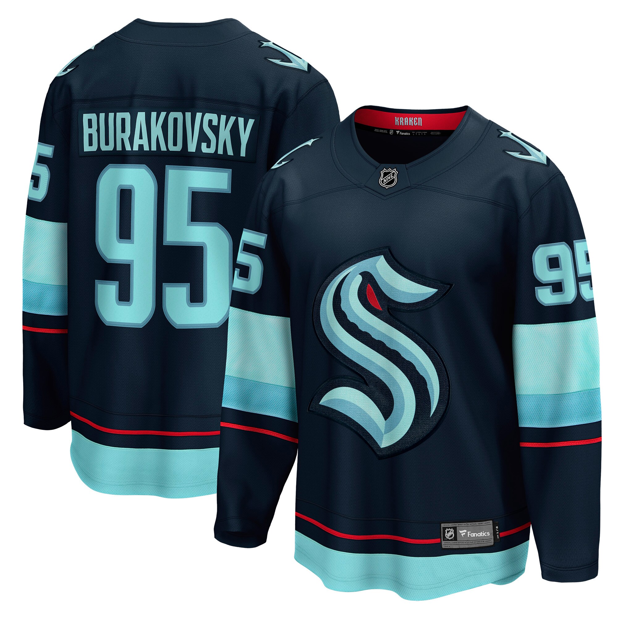 Andre Burakovsky Seattle Kraken Fanatics Home Breakaway Player Jersey - Deep Sea Blue