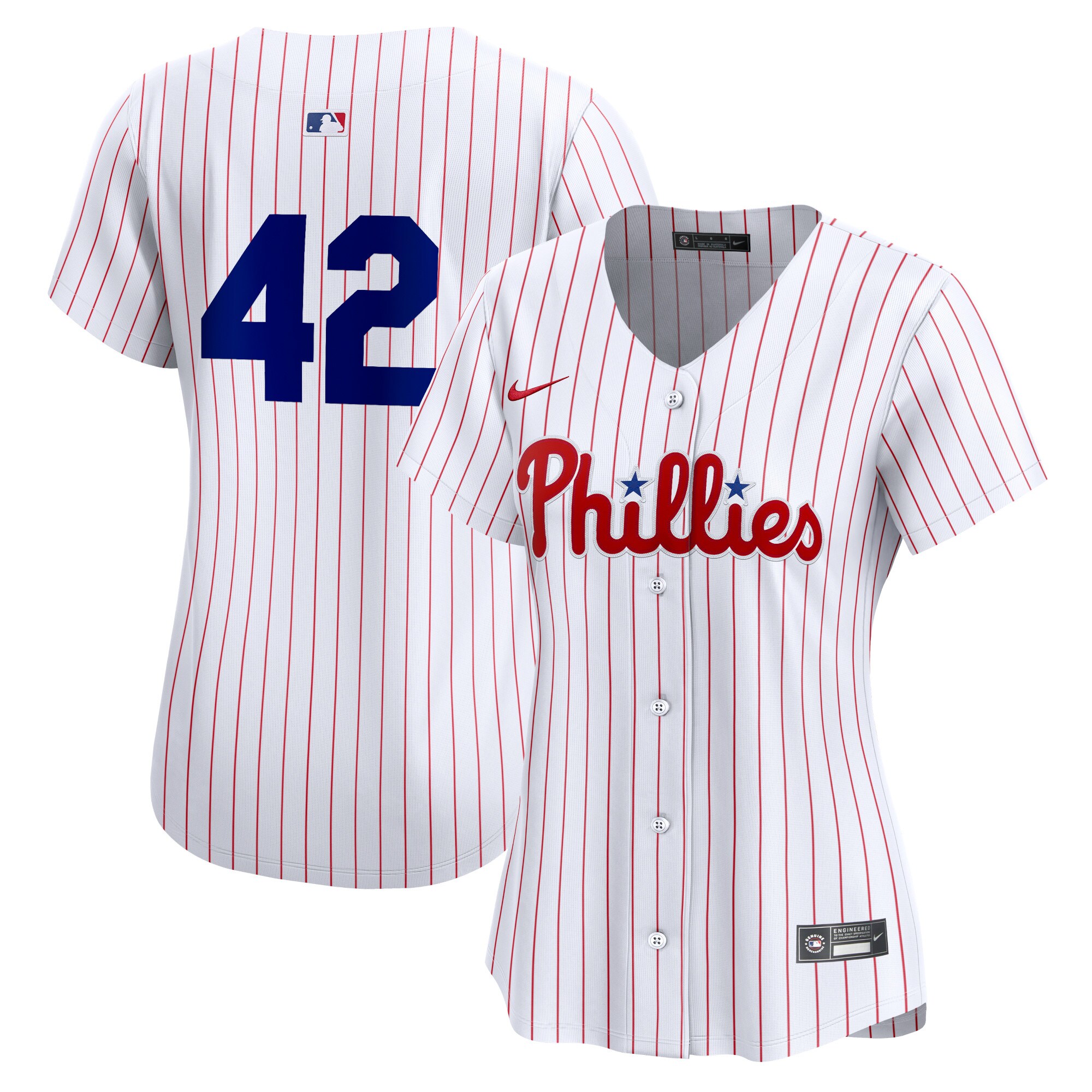 Philadelphia Phillies Women's 2024 Jackie Robinson Day Home Limited Jersey White