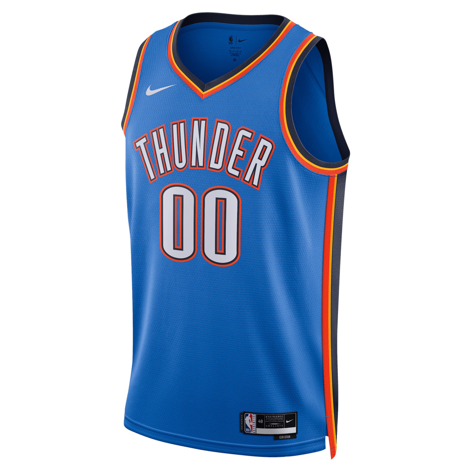 Oklahoma City Thunder Unisex Swingman Custom Jersey Blue - Icon Edition