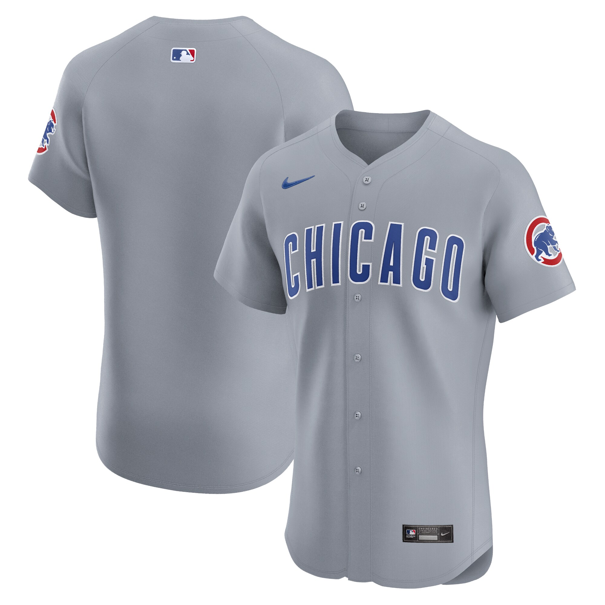Chicago Cubs  Road Vapor Premier Elite Patch Jersey - Gray