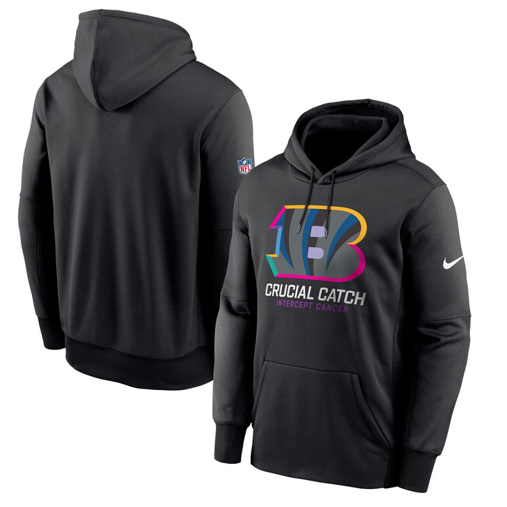 Cincinnati Bengals 2024 Crucial Catch Club Pullover Hoodie - Black