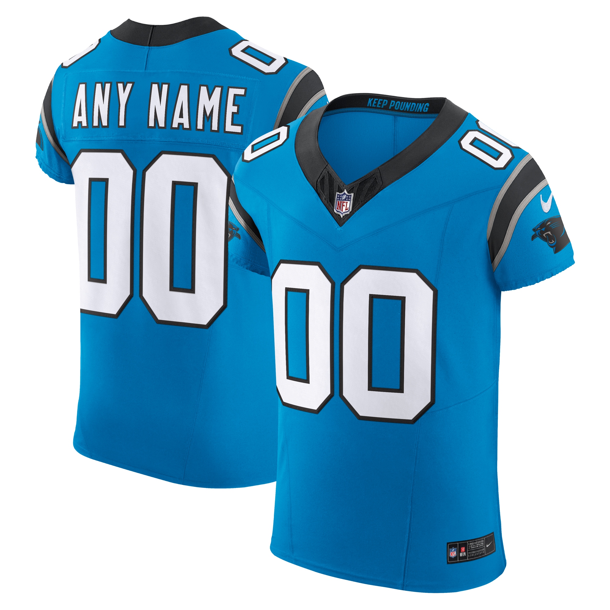 Carolina Panthers  Vapor F.U.S.E. Elite Custom Jersey - Blue