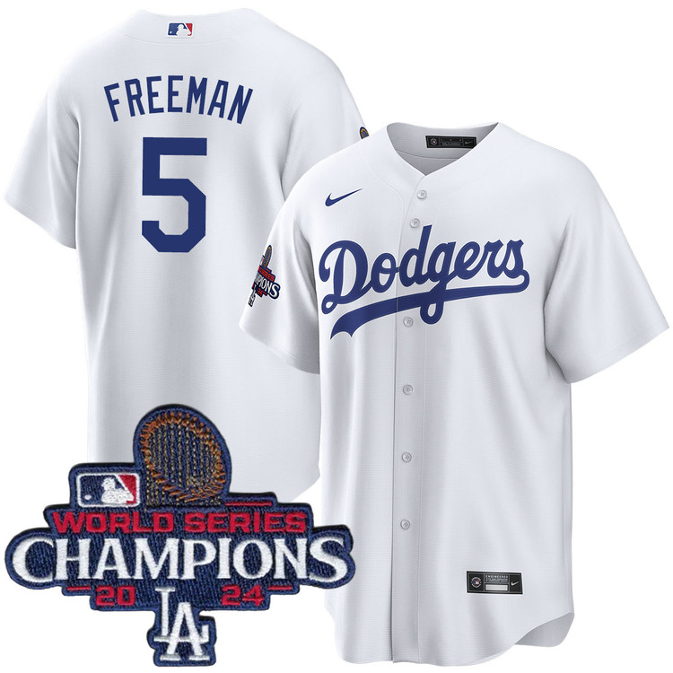 Freddie Freeman Los Angeles Dodgers Home World Series Champions Jersey