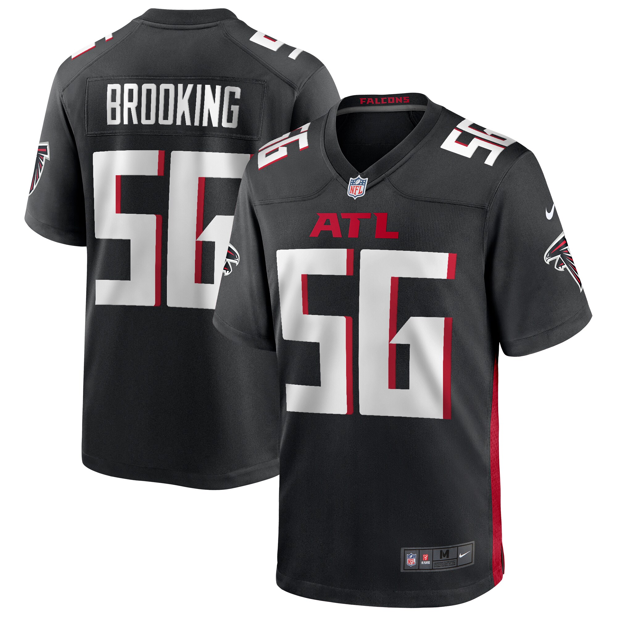 Keith Brooking Atlanta Falcons  Game Retired Player Jersey - Black