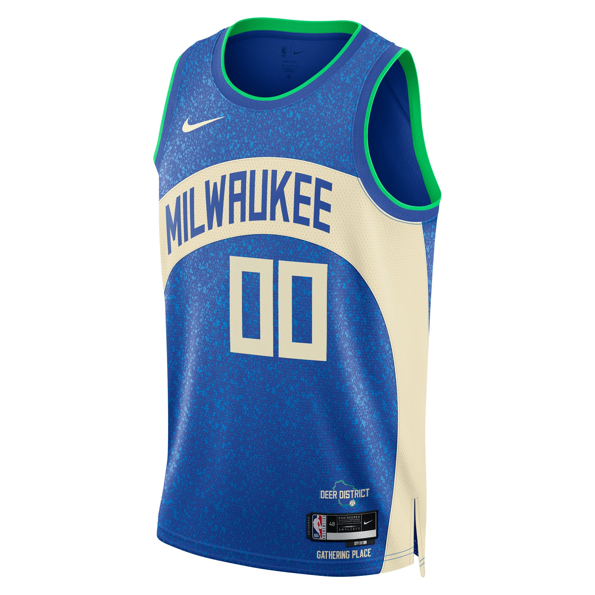 Milwaukee Bucks Unisex 2023\/24 Custom Swingman Jersey - Royal - City Edition