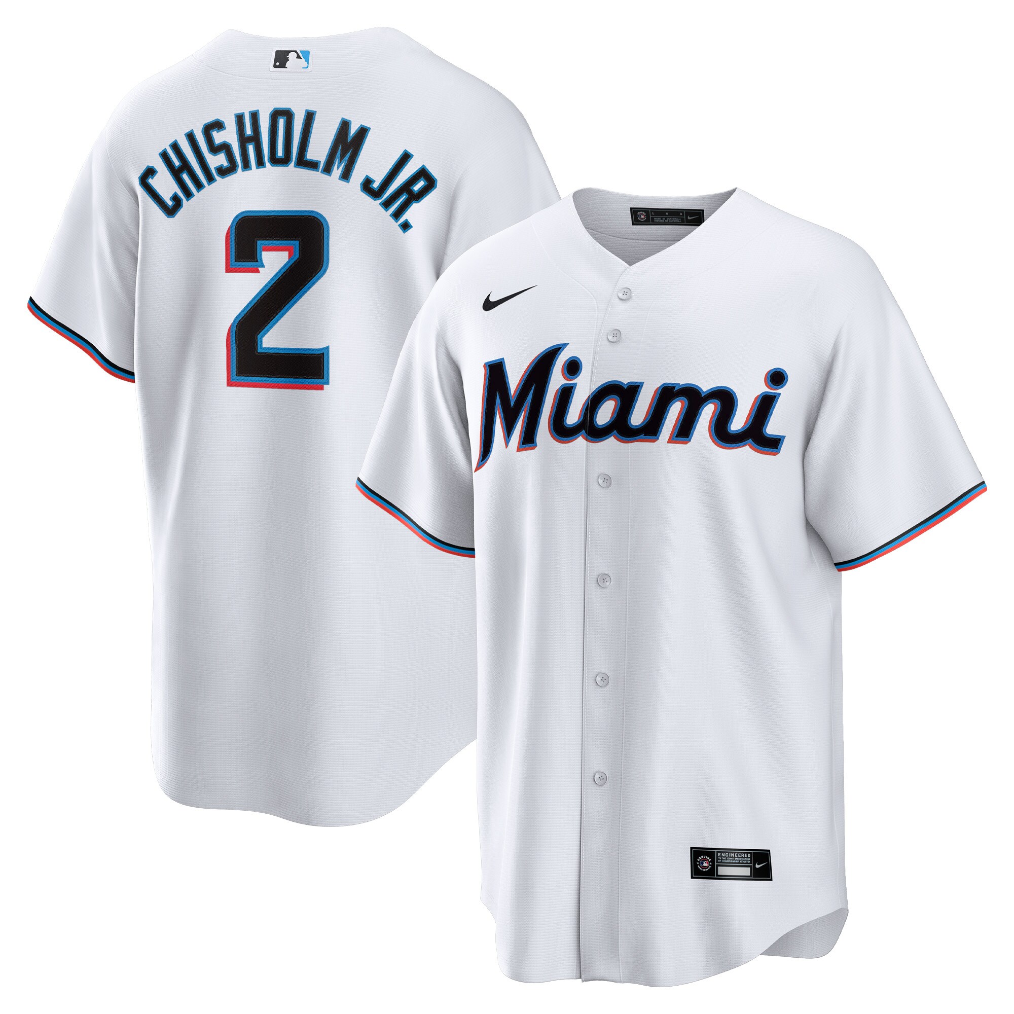 Jazz Chisholm Jr. Miami Marlins  Home Replica Player Jersey - White